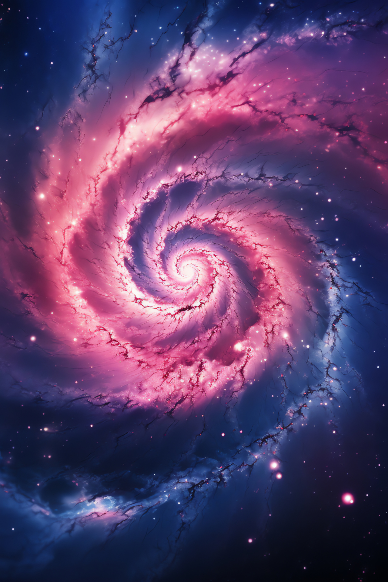 Whirlpool Galaxy mystery, Spiral structure, Intergalactic phenomena, Galactic evolution, Deep space, HD Phone Wallpaper