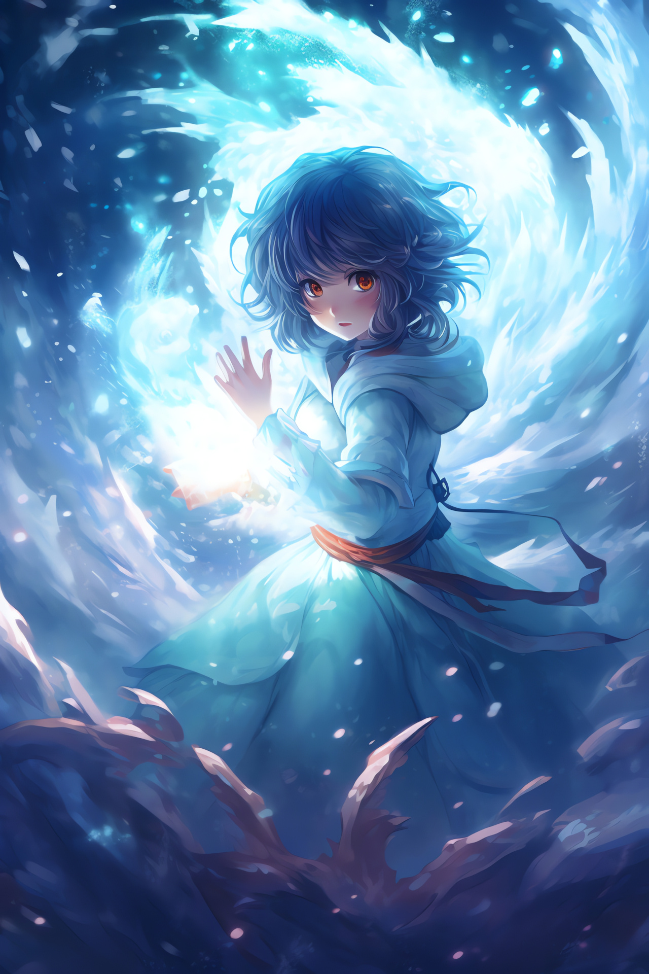 Letty Whiterock, Wintry spell caster, Frosty weather embodiment, Snowfall elegance captured, Cool demeanor presented, HD Phone Wallpaper