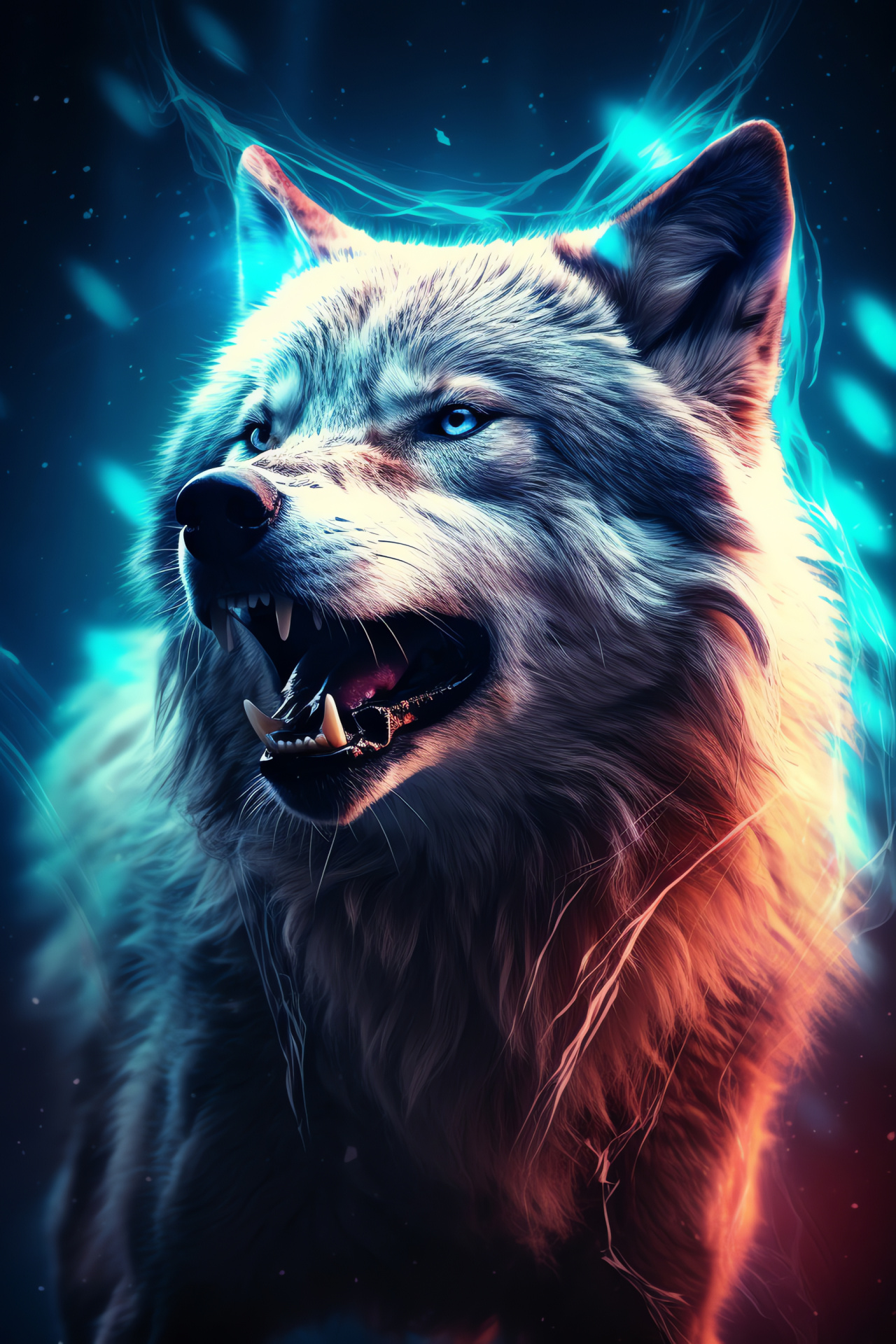 Alpha wolf, Pack leader, Lupine gaze, Twilight serenade, Frosty breath, HD Phone Wallpaper