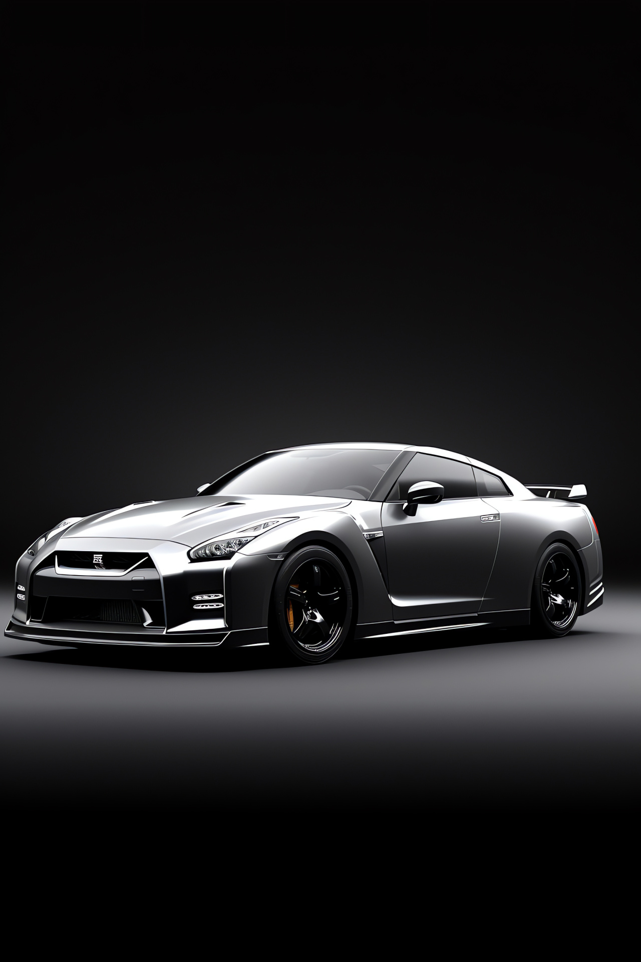 Nissan GTR R35, Modern design, Automotive aesthetics, Dual-toned simplicity, High-performance coupe, HD Phone Image