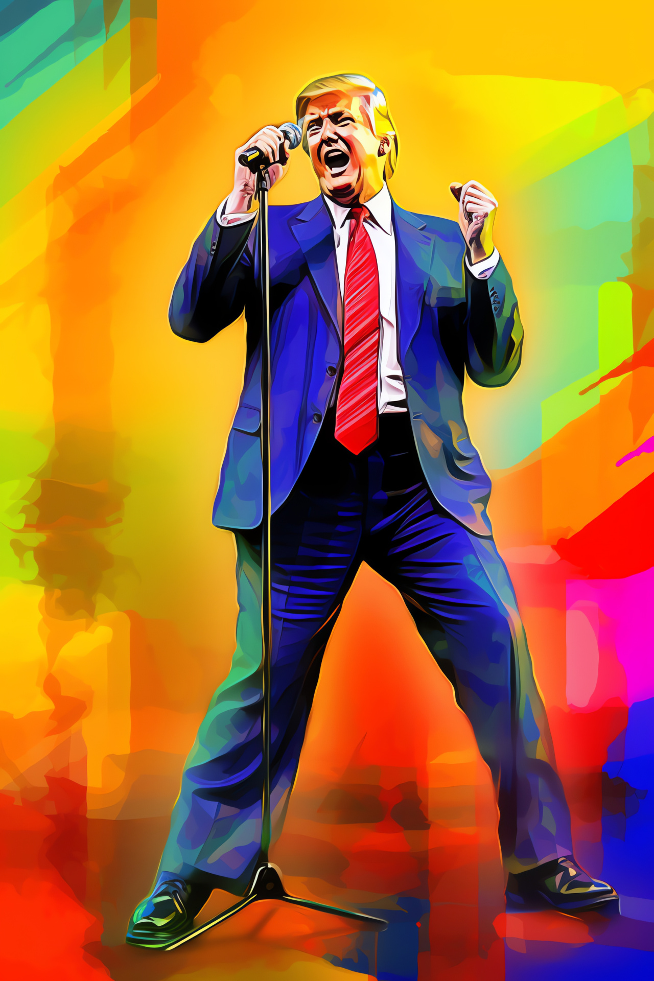 Donald Trump, Public speaker, Presidential appearance, Political rally, Public address equipment, HD Phone Image