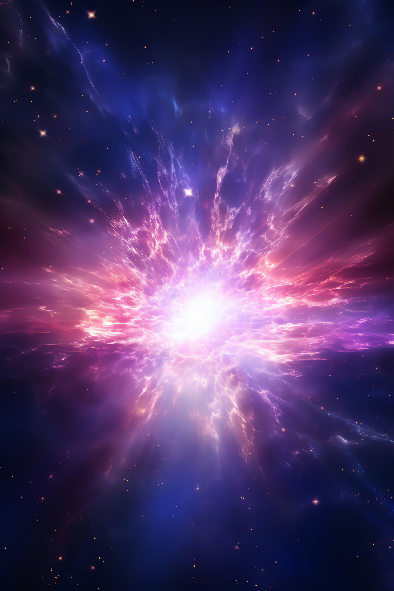 Cosmic supernova brilliance, Astral cataclysm, Stellar marvel, Galactic wonders, Space exploration scene, HD Phone Image