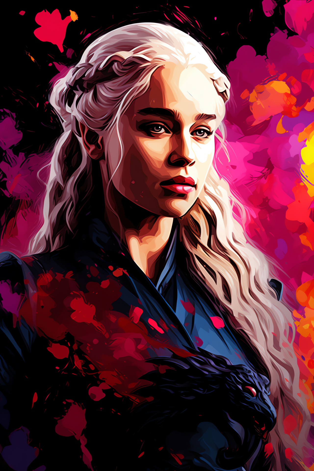 Targaryen heiress Daenerys, Fire and Blood legacy, Mythical dragons, Noble quest, Mystic fantasy, HD Phone Image