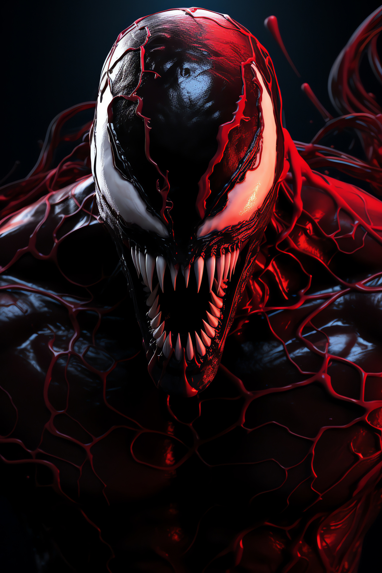 Spiderman Venom villain, Comic book character, Otherworldly symbiote, Sinister energy, Marvel antihero, HD Phone Image