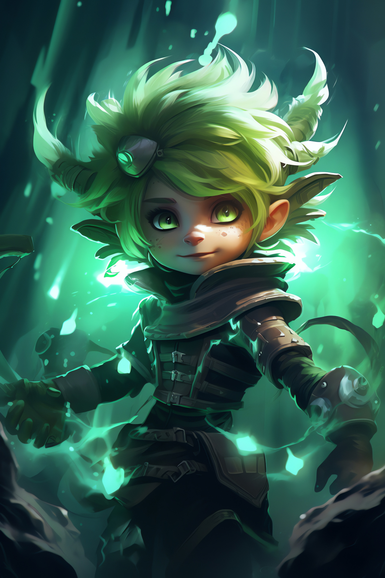 Tristana, Yordle artillerist, Scarlet locks, Sapphirine gaze, Explosive firearm, HD Phone Wallpaper