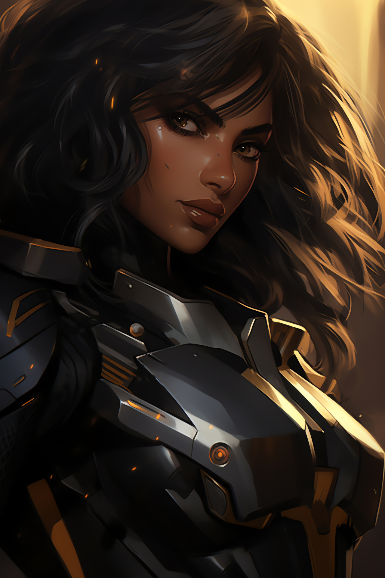 Formidable Pharah, Overwatch game, Heroic champions, Blue-eyed focus, Overwatch conflict, HD Phone Wallpaper