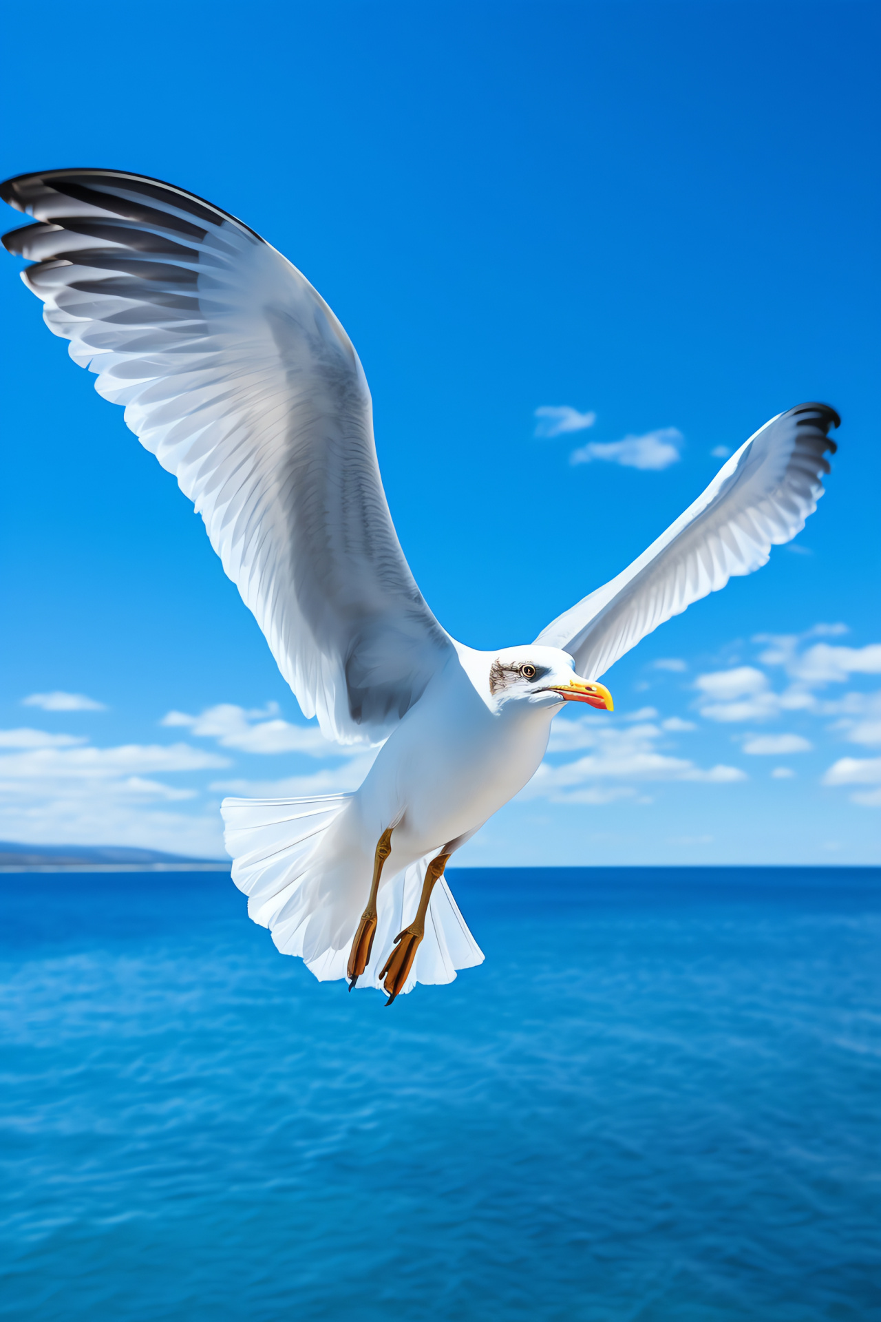 Seagull flight, Coastal bird, Freedom symbol, Seabird species, Sky navigator, HD Phone Wallpaper