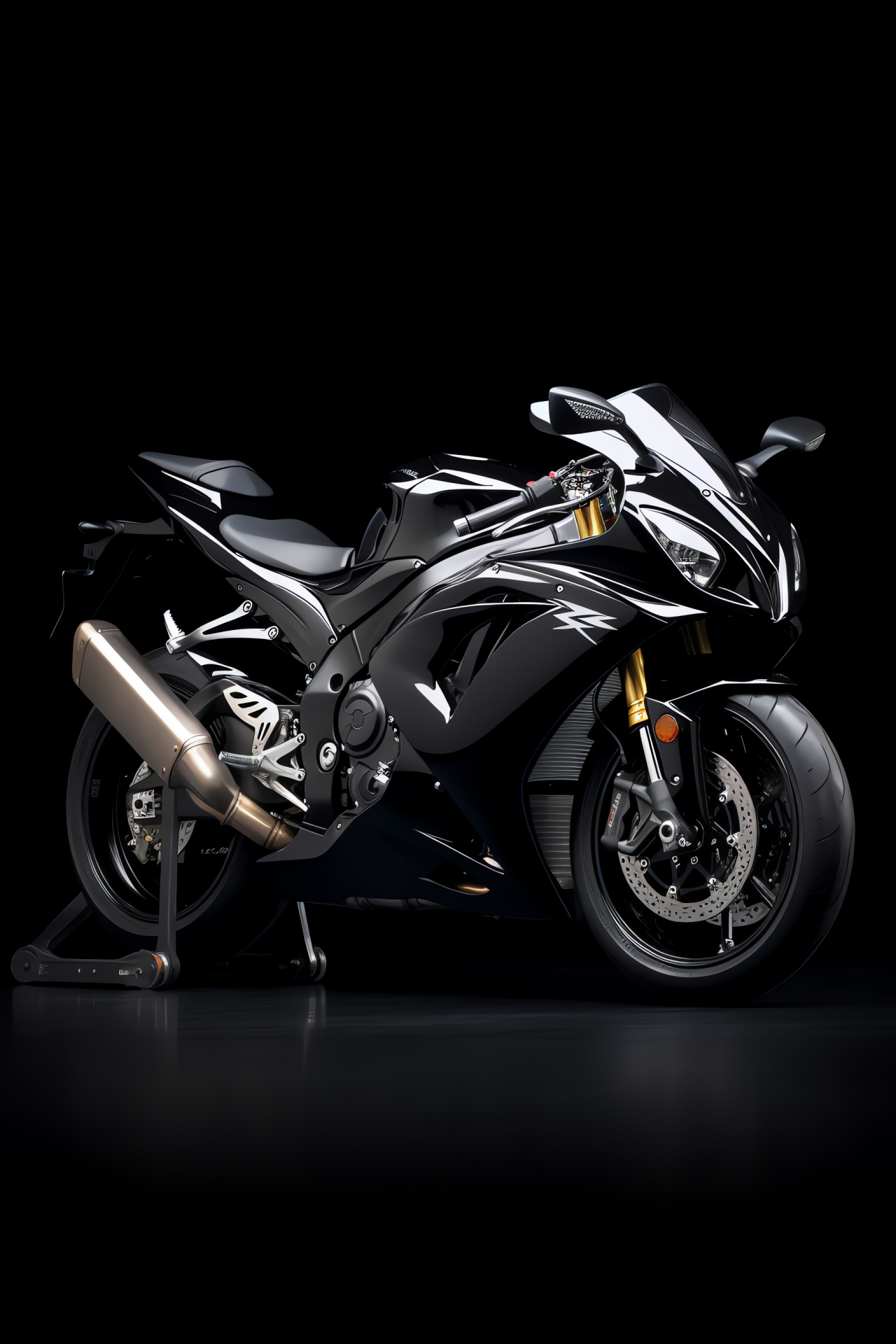 Suzuki GSXR 750 side profile, Silver sportbike finesse, Black backdrop contrast, Superbike styling, Motorcycle craftsmanship, HD Phone Image