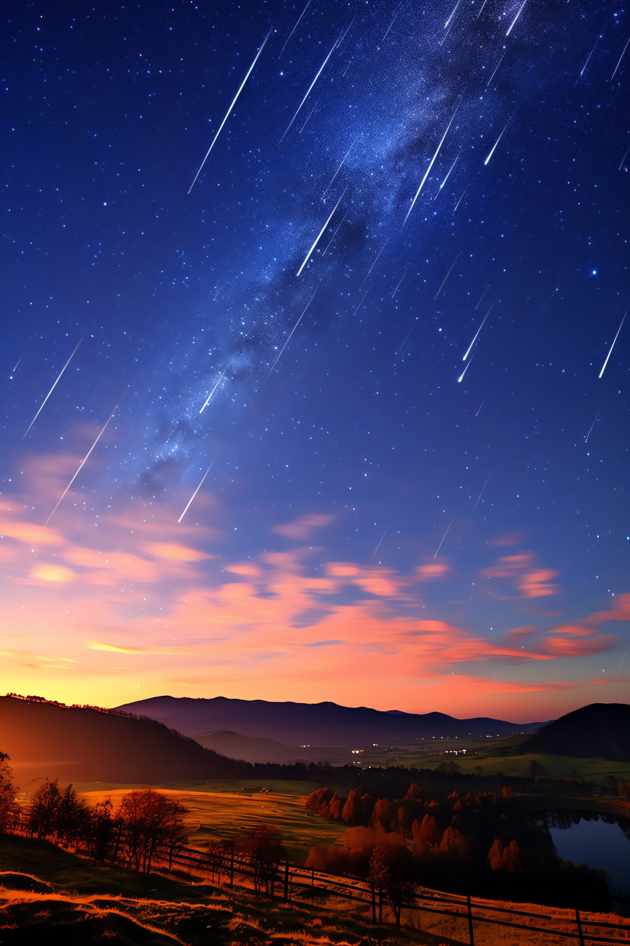 Galactic stars, Outer space, Meteor phenomena, Celestial panoramas, Sky gazers' delight, HD Phone Image