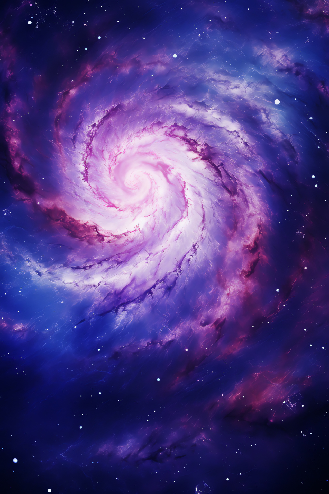 Whirlpool Galaxy enchantment, Celestial swirls, Distant galaxies, Astral vibrancy, Space backdrop, HD Phone Image