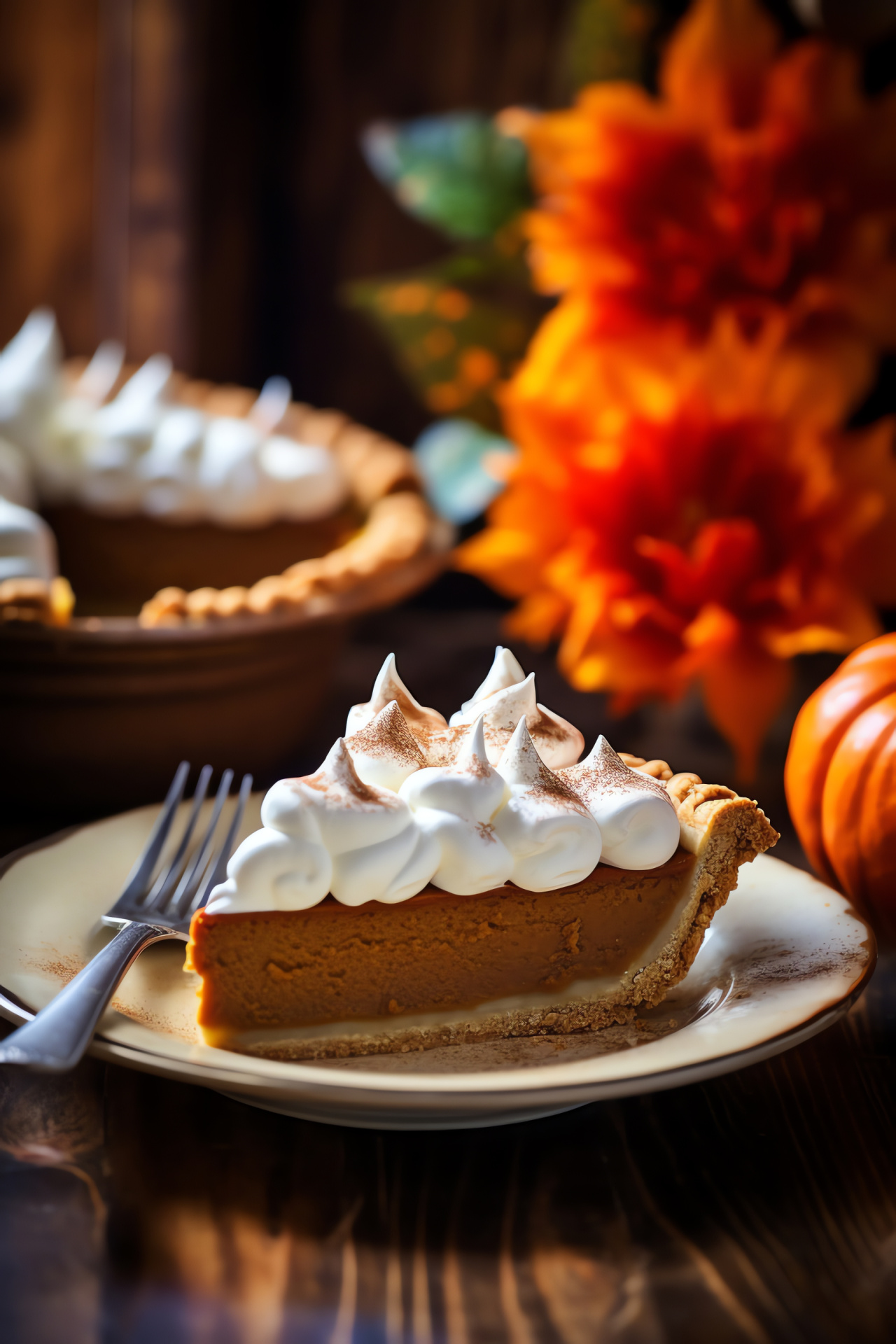 Dessert classic, autumn dessert, fragrant baking, harvest table, cozy ambiance, HD Phone Image
