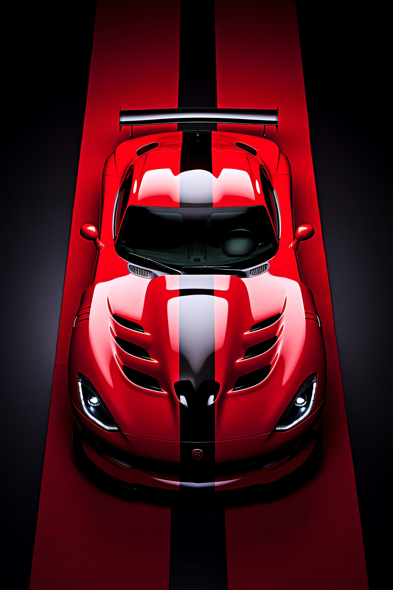 Dodge Viper SRT-10 ACR, performance vehicle angle, bold automotive tint, monochromatic scene contrast, HD Phone Wallpaper