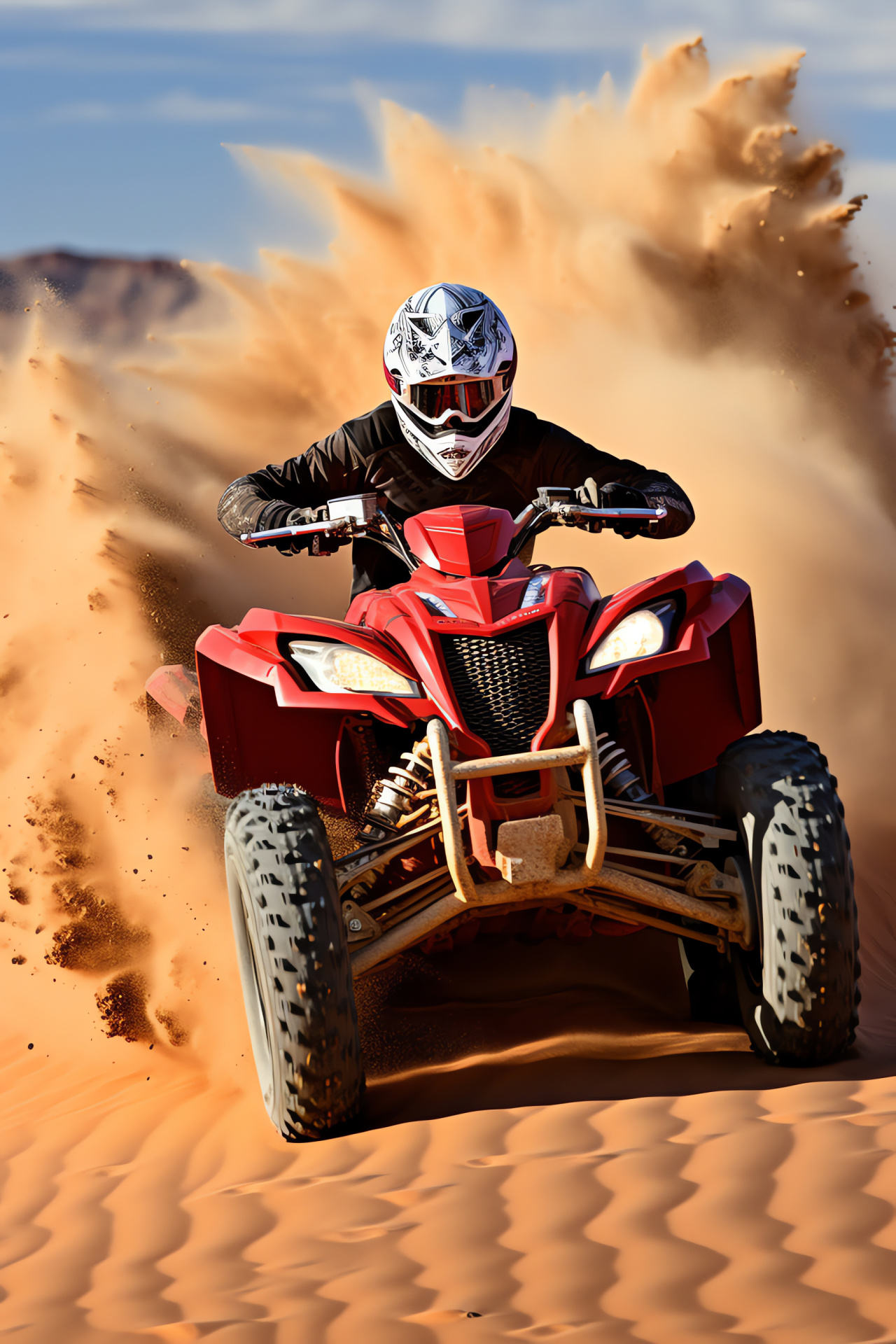 Raptor 700 in Mojave, Desert ATV, Sand navigation, All-terrain ride, Off-road expertise, HD Phone Wallpaper