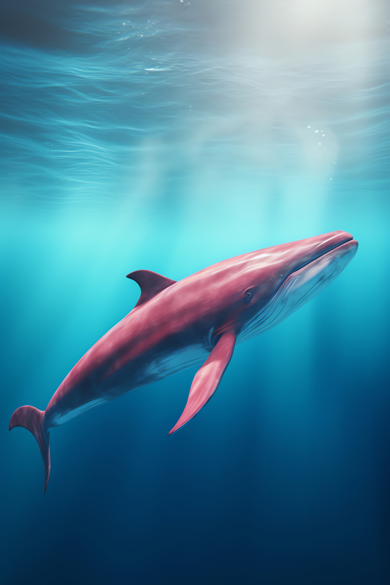 Blue Whale, Marine mammal, Oceanic giant, Peaceful cetacean, Underwater scene, HD Phone Image