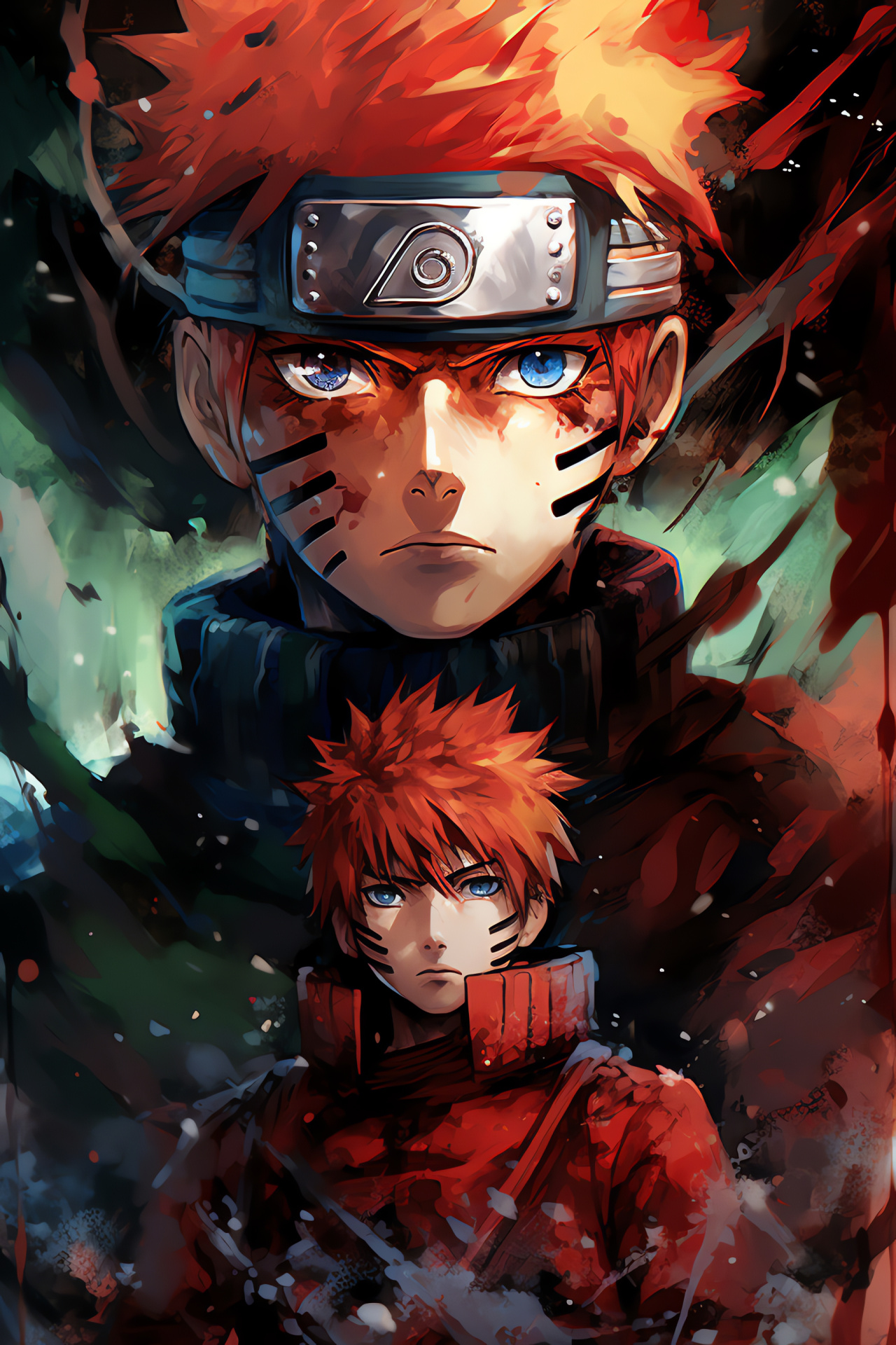 Ninja techniques, Naruto Uzumaki, Gaara of the Sand, climactic abilities, chakra manipulation, HD Phone Wallpaper