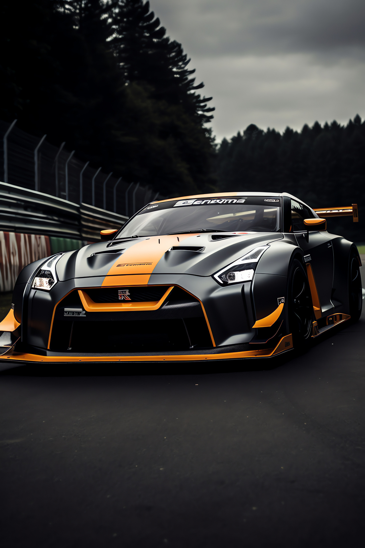 Nissan GTR R35, Nordschleife trials, GT-R50 distinction, Two-tone elegance, Trackside presence, HD Phone Image