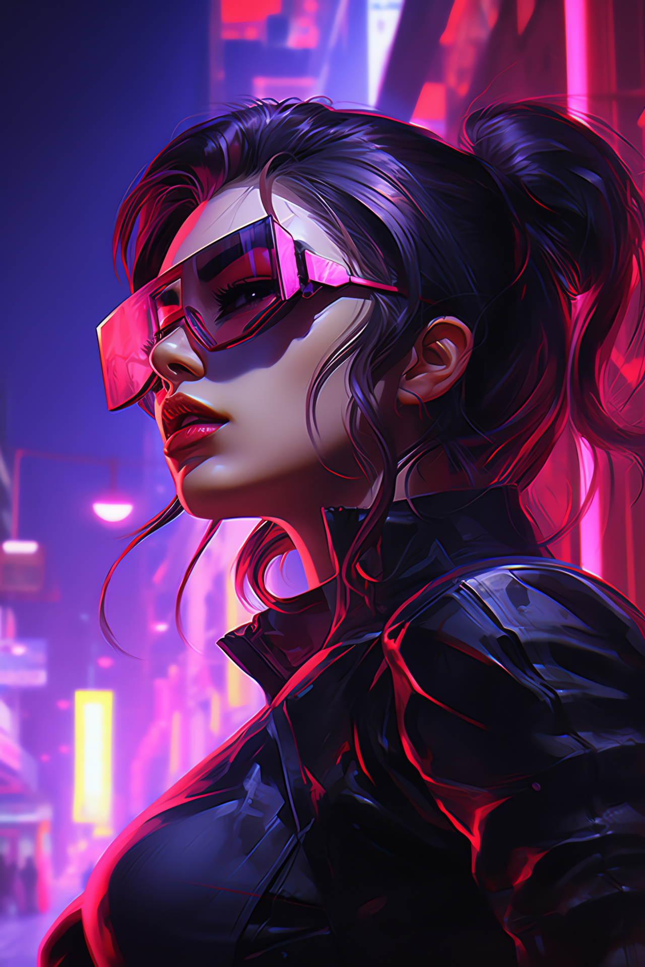 Overwatch Widowmaker, Futuristic Busan, Hologram technology, Urban combat, Overwatch battle, HD Phone Wallpaper