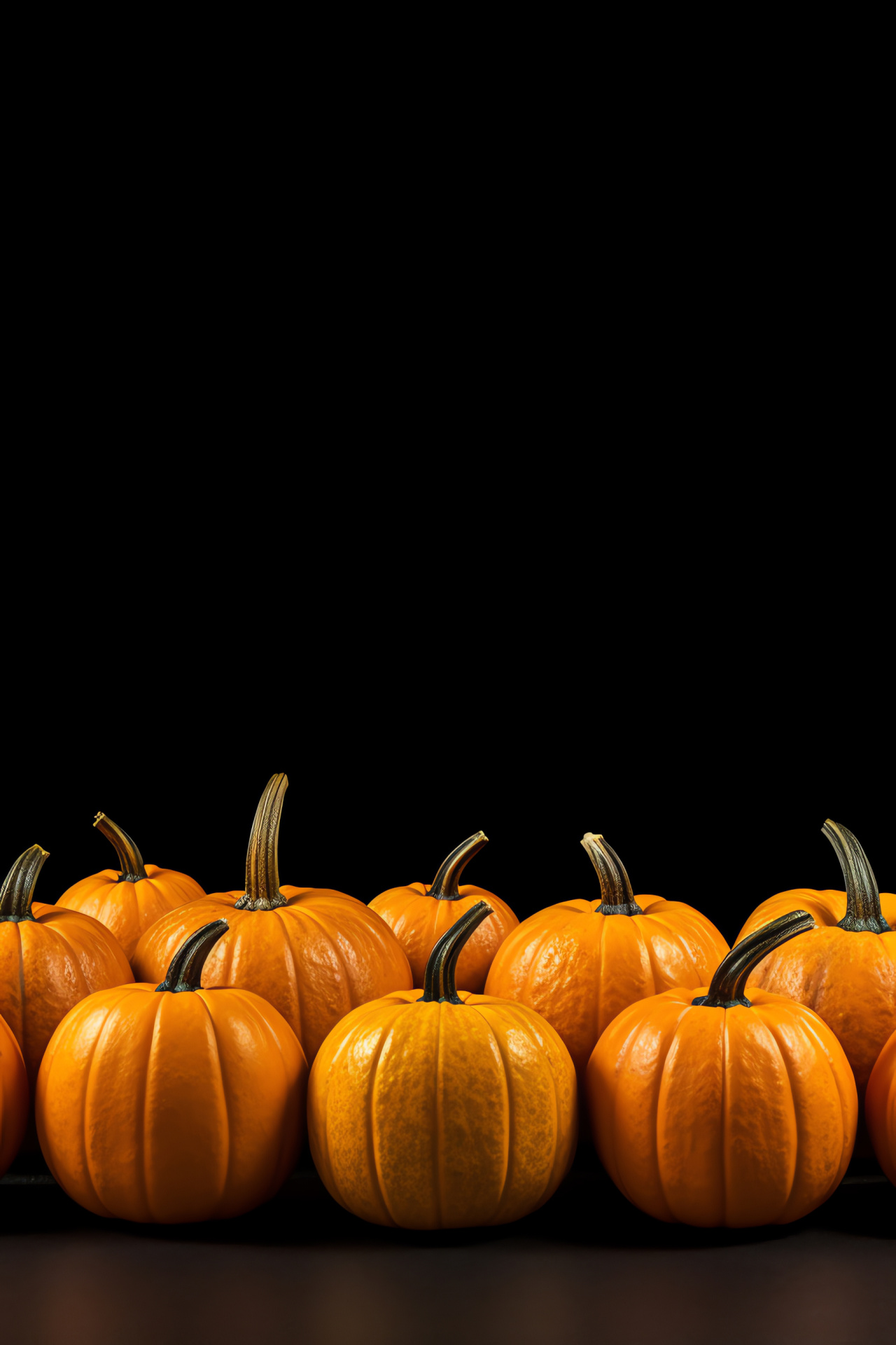 Autumn harvest, Nighttime field, Radiant gourds, Halloween inspiration, Contrast display, HD Phone Image