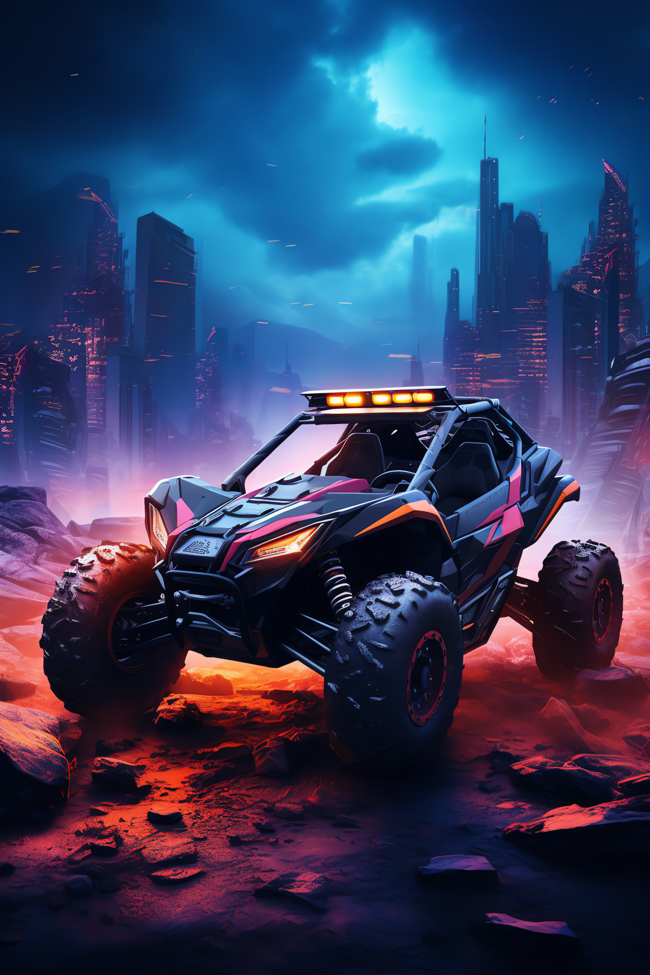 Polaris RZR RS1, Urban sports utility, Futuristic city vibes, Off-road racing, High-performance vehicle, HD Phone Wallpaper