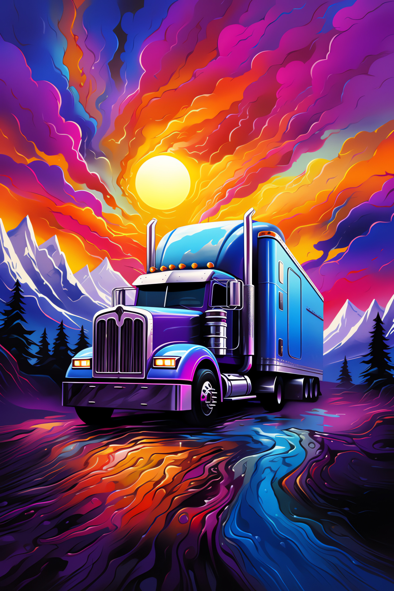 Peterbilt truck logo, Aerosol art style, Transport brand icon, Heavy-duty vehicles, Road haulage, HD Phone Wallpaper