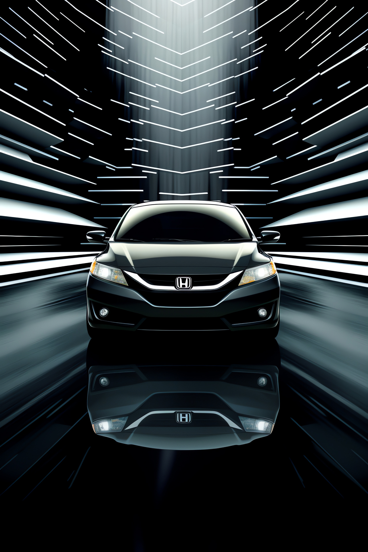 Honda CR-Z VTEC, sport hybrid coupe, night-time scene, sophisticated palette, futuristic backdrop, HD Phone Wallpaper