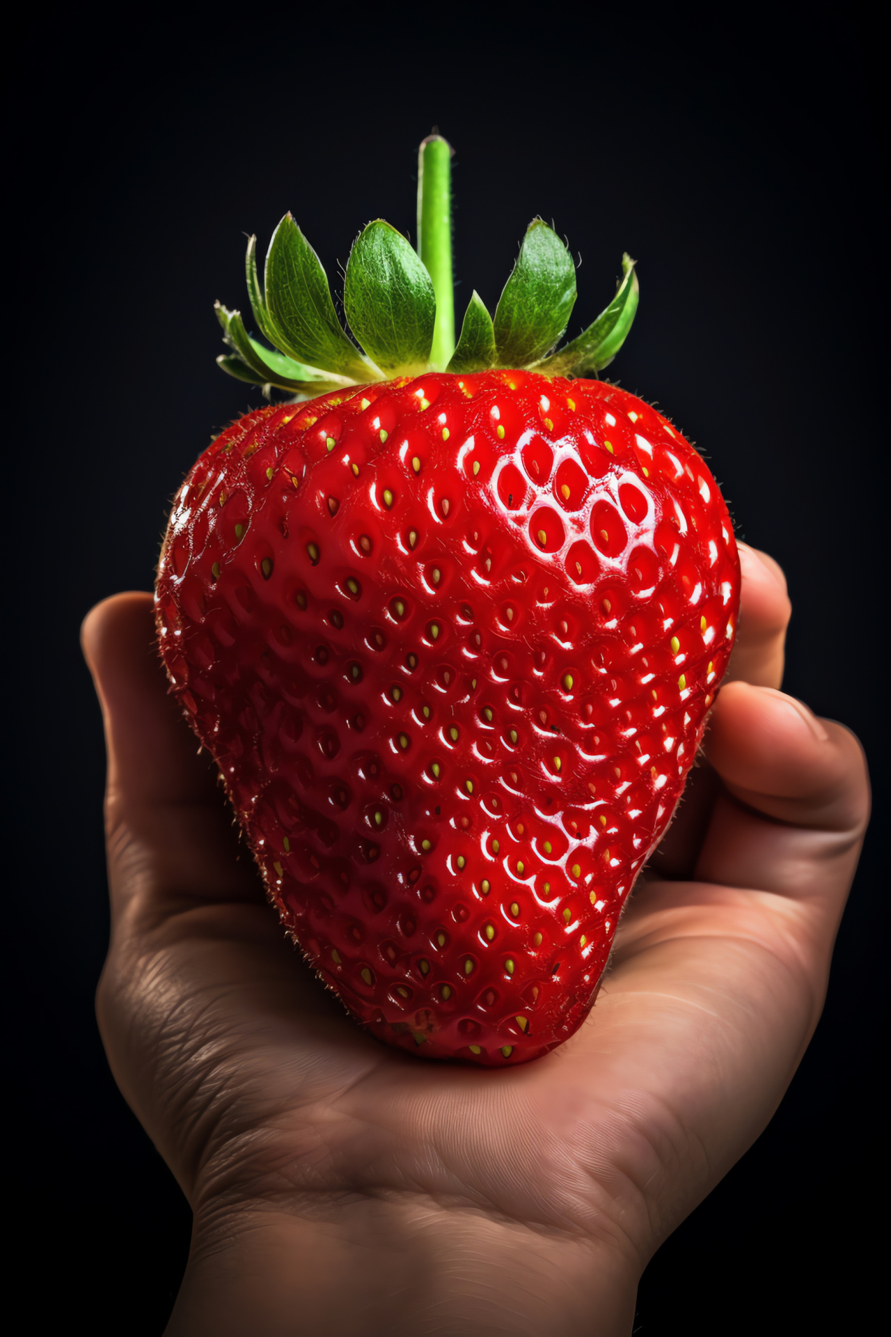 Strawberry sampling, Fresh fruit, Succulent taste, Human interaction, Culinary ingredient, HD Phone Image