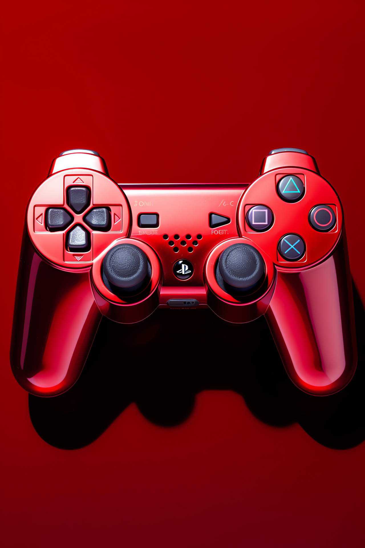 Dazzling controller, Crimson finish, Iconic input symbols, Interactive thumbsticks, Gamer's choice, HD Phone Image