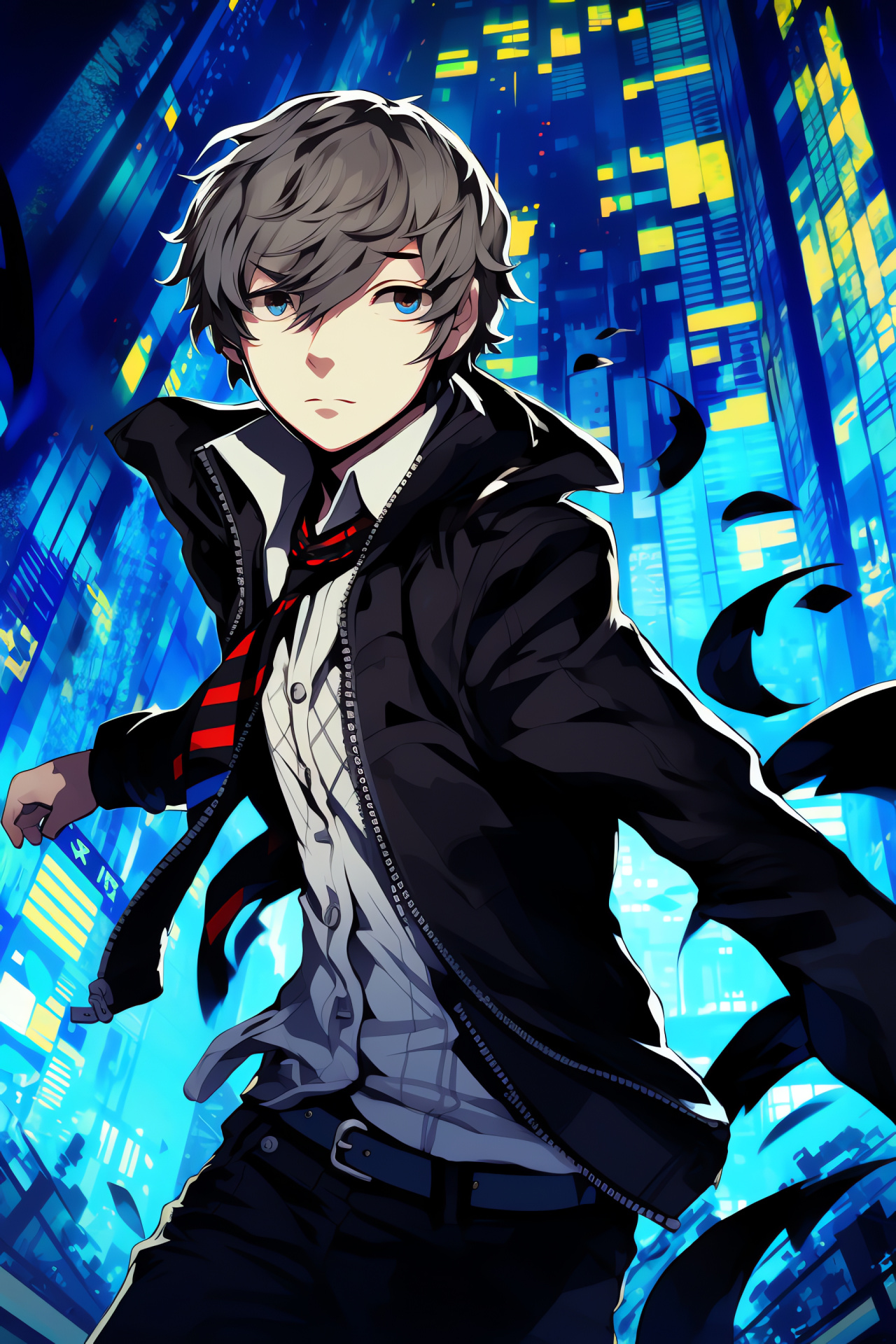 Persona Q gameplay, Gaming crossover, Yu Narukami protagonist, Shin Megami Tensei, Japanese RPG, HD Phone Wallpaper