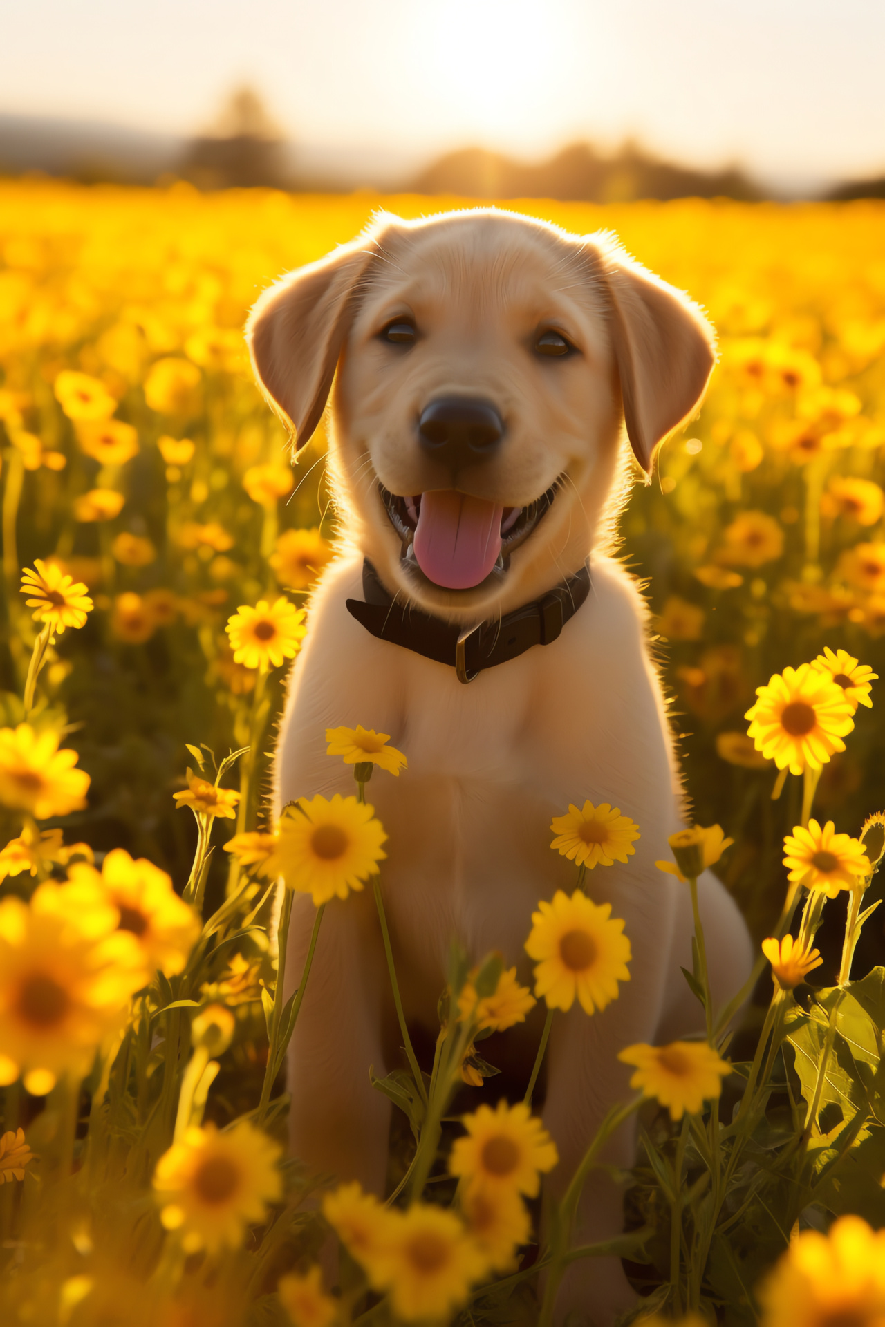Yellow Lab puppy, Fetching golden fur, Young Labrador, Canine curiosity, Soft light, HD Phone Image