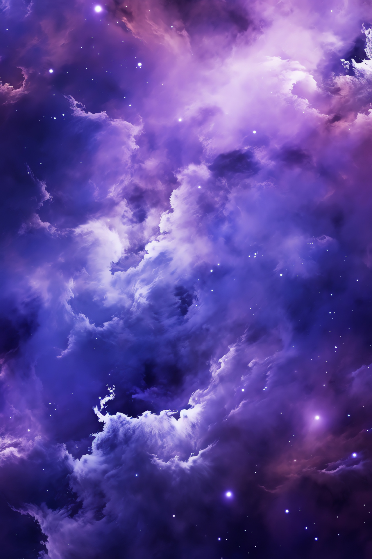 Galactic Purple Star, Universe spectacle, Infinite cosmos, Space admiration, Astral glow, HD Phone Image