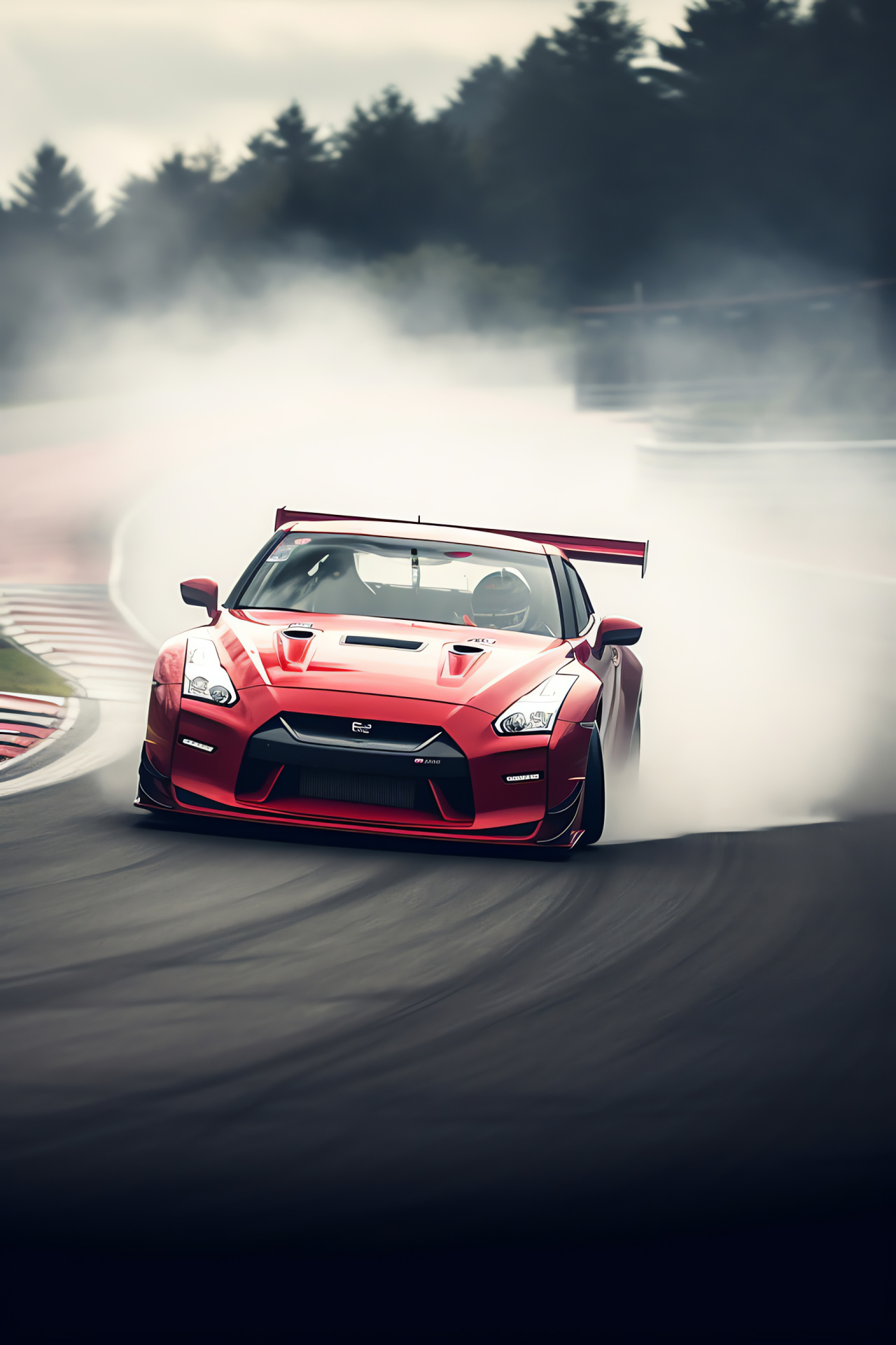 Nissan Logo, Nrburgring track, High-performance vehicle, Motorsport speed, Racing circuit precision, HD Phone Wallpaper