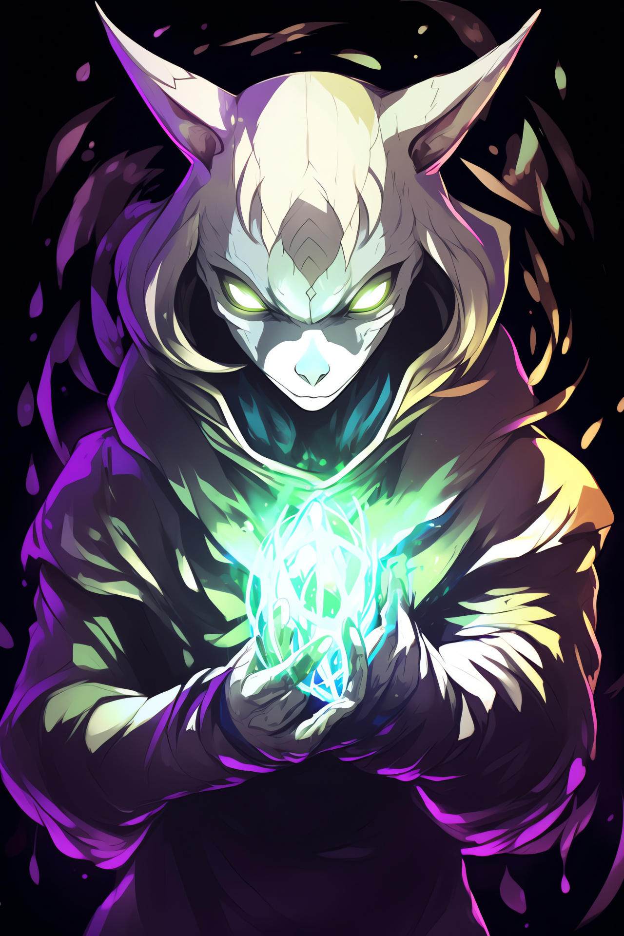 Asriel with glowing gem, Animation character, Supernatural oculars, Magic crystal, Shadow backdrop, HD Phone Wallpaper