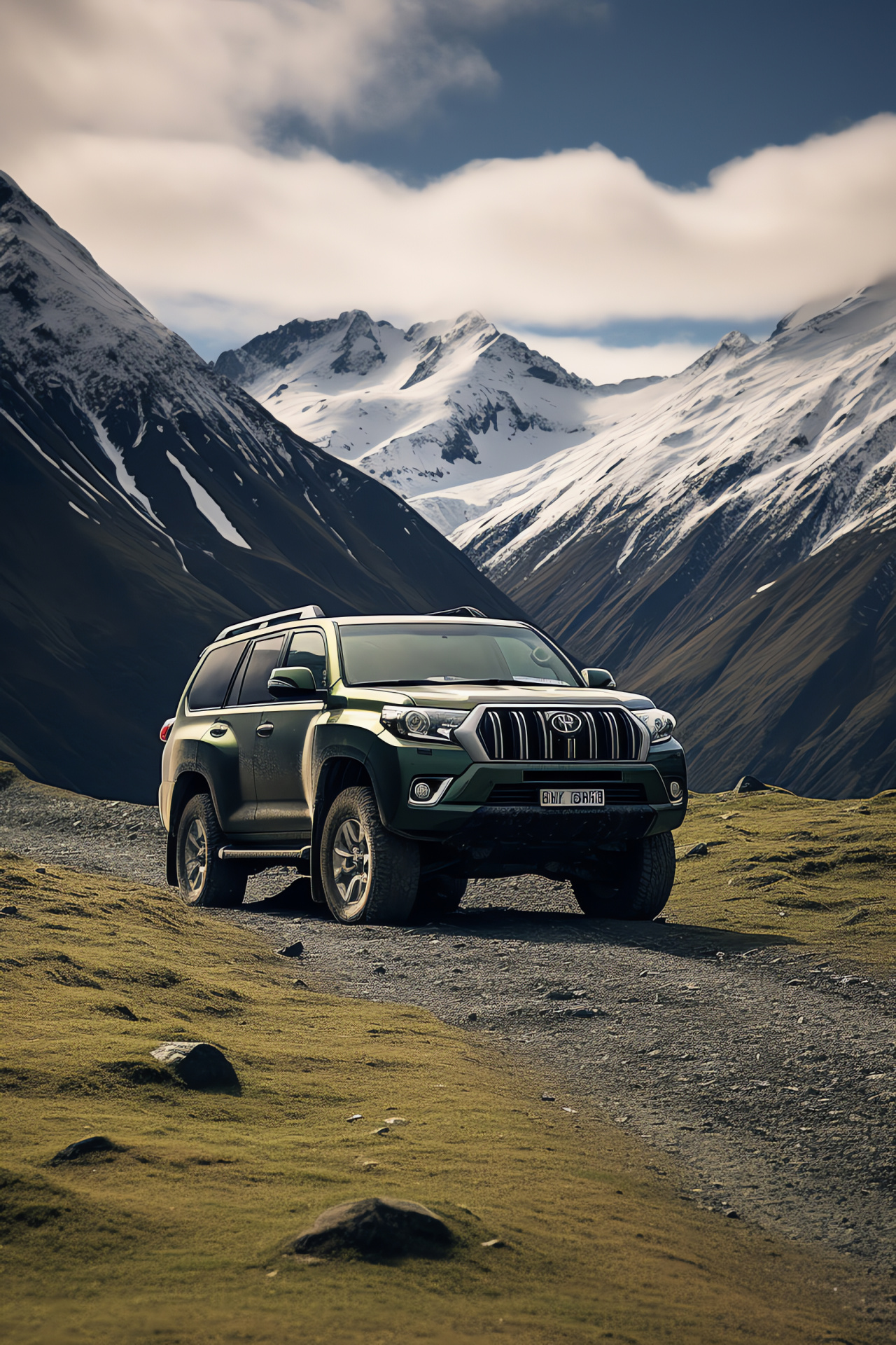 Toyota Land Cruiser Prado TRD, New Zealand adventures, Southern Alps challenge, Off-road robustness, Pristine valley navigation, HD Phone Wallpaper