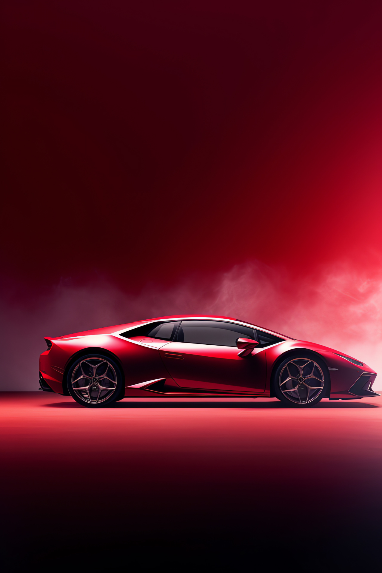 Lamborghini Huracn EVO, Italian design, Super sports car, Lamborghini lineage, Striking red backdrop, HD Phone Wallpaper