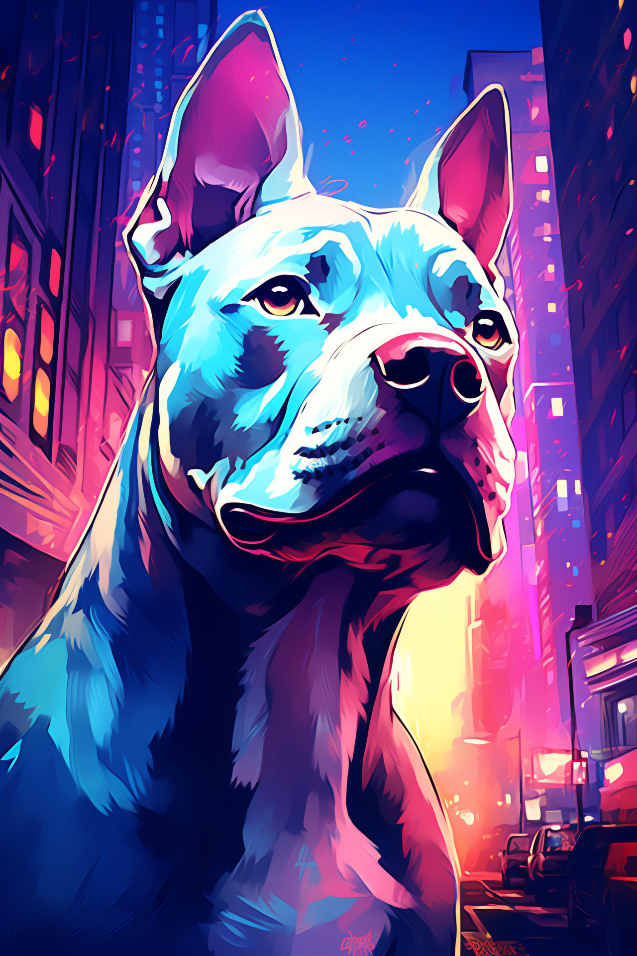 Pitbull Terrier, Striking silver fur, Canine with blue gaze, Dog breed, Urban canine friend, HD Phone Wallpaper