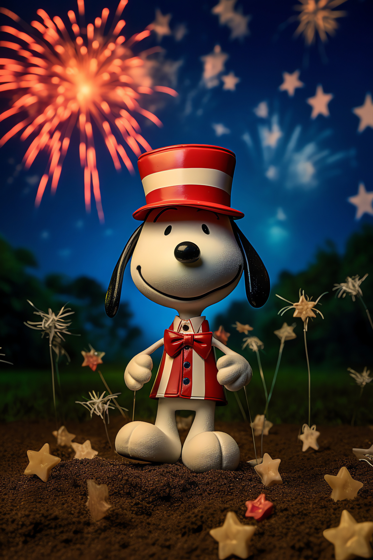 Snoopy Freedom Day apparel, Independence celebration, Verdant meadow, Bright hue, Patriotism, HD Phone Image