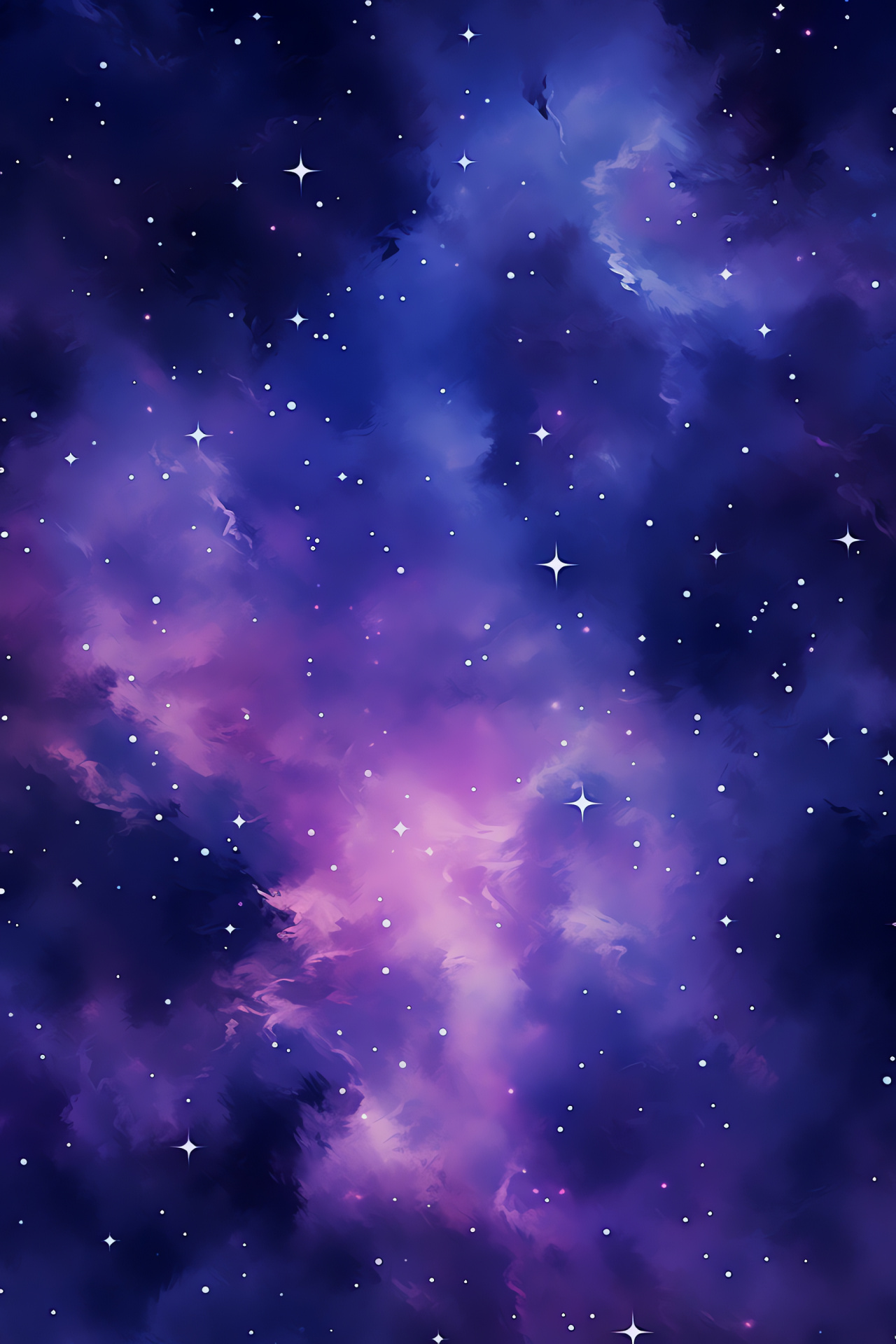 Stellar nebula, Interstellar space, Star-forming region, Purple cosmic clouds, Deep space exploration, HD Phone Image
