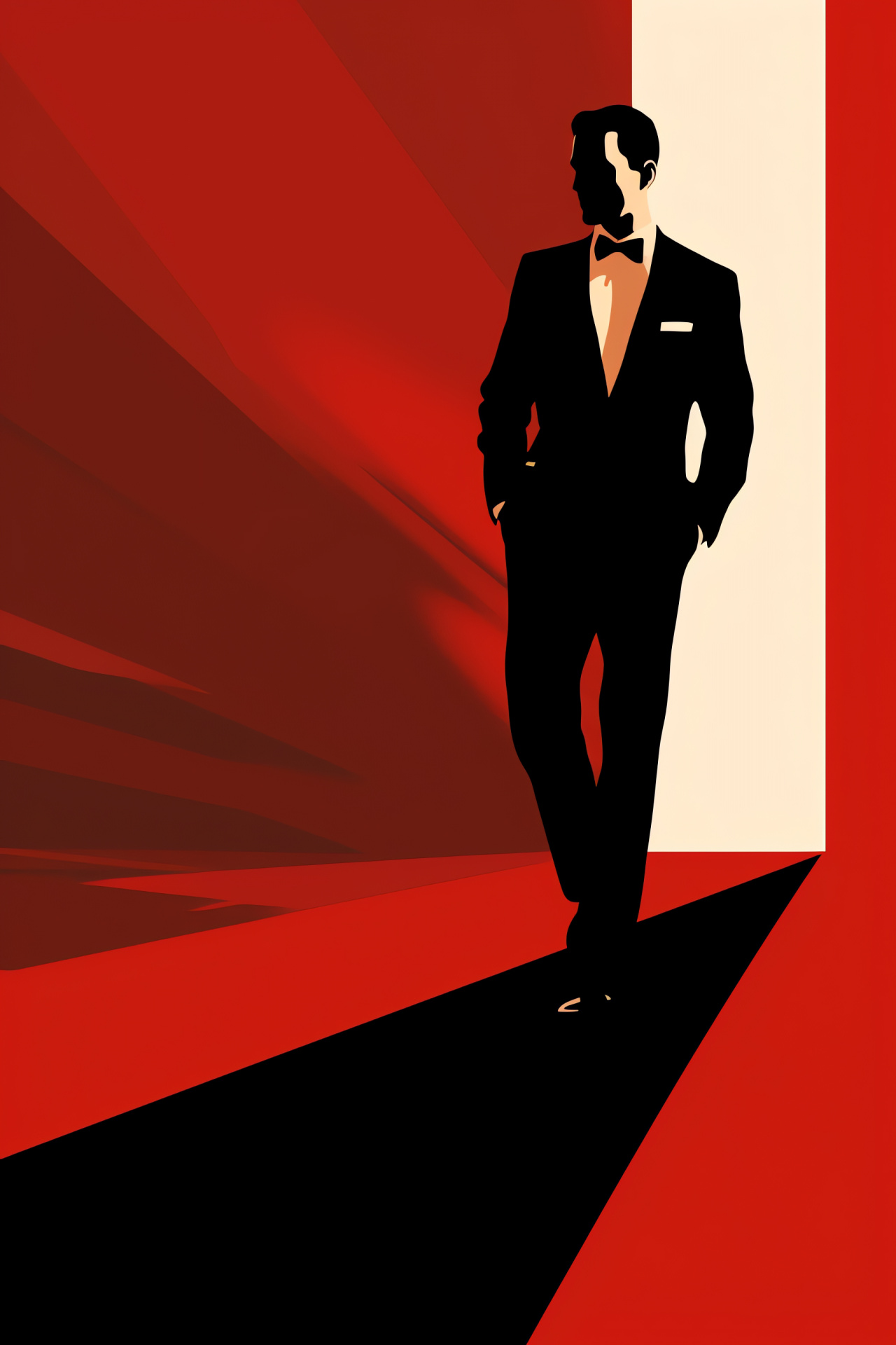 Cinema iconography, Red carpet stroll, Espionage character, Slick hairstyle, Enigma expression, HD Phone Wallpaper