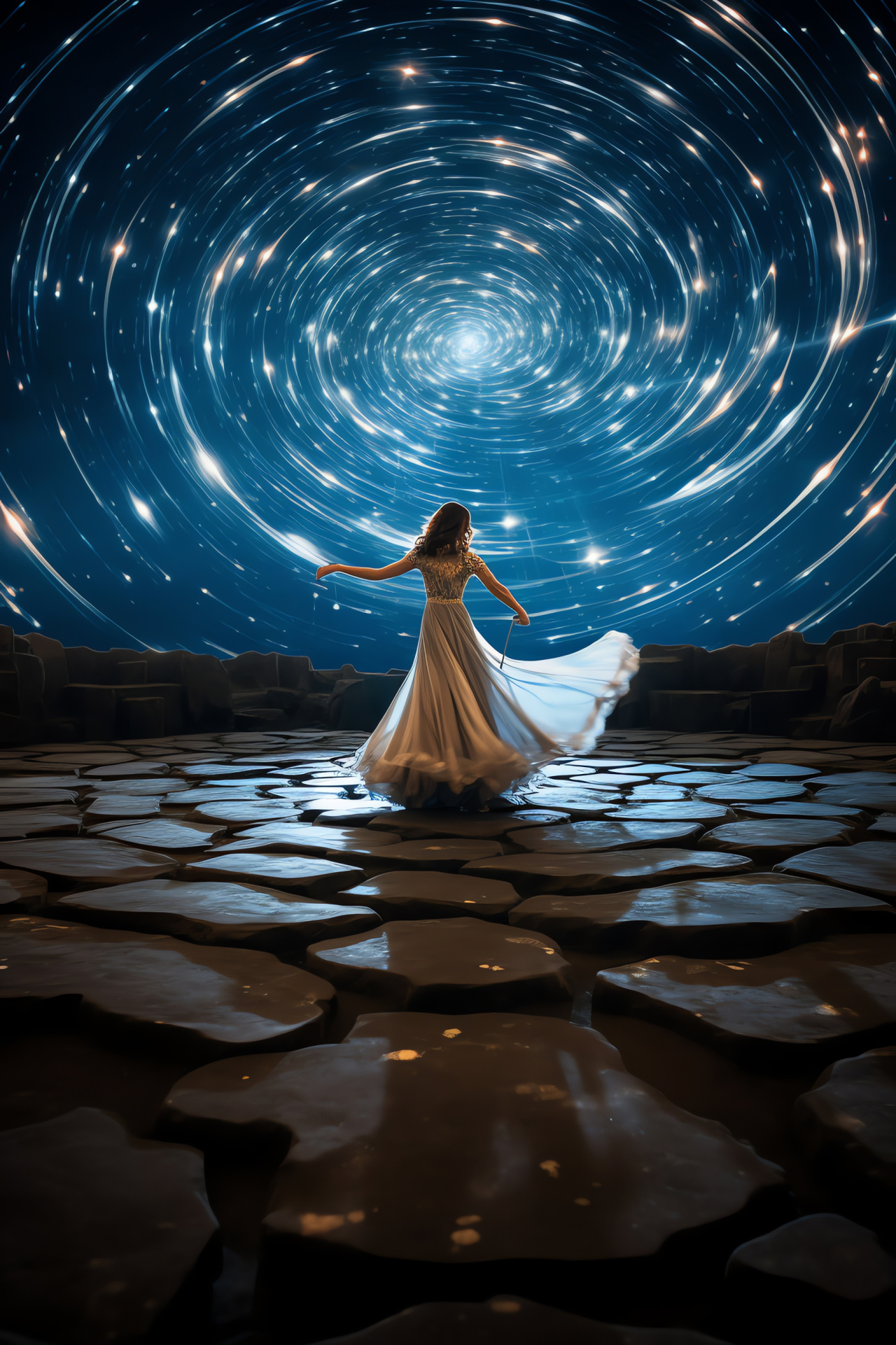 Boundless cosmos ballet, Twinkling astral performers, Spinning stellar formation, Space pirouette, Cosmic stage, HD Phone Wallpaper
