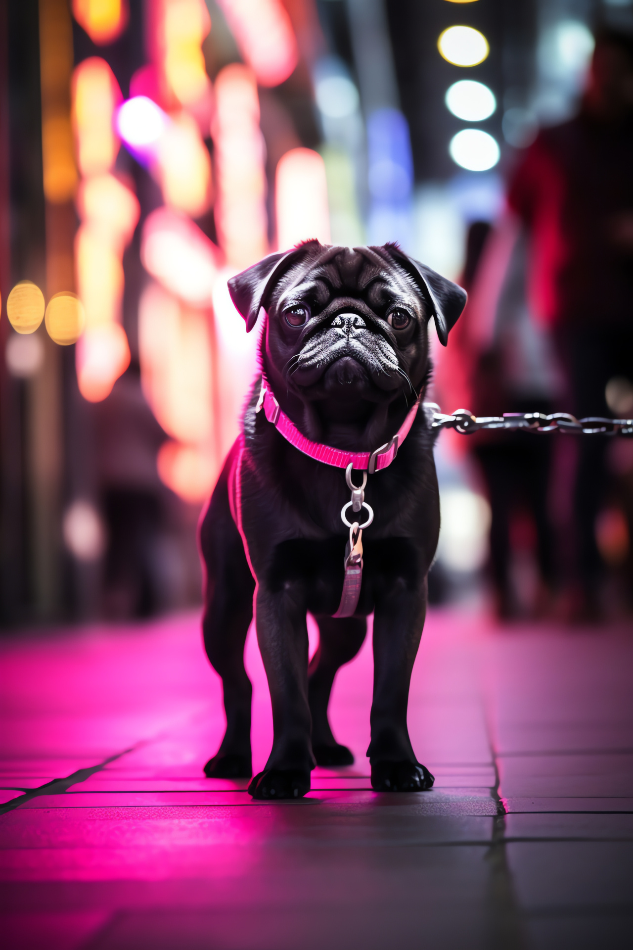 Pug features, sociable nature, muscular build, expressive face, easygoing pet, HD Phone Wallpaper