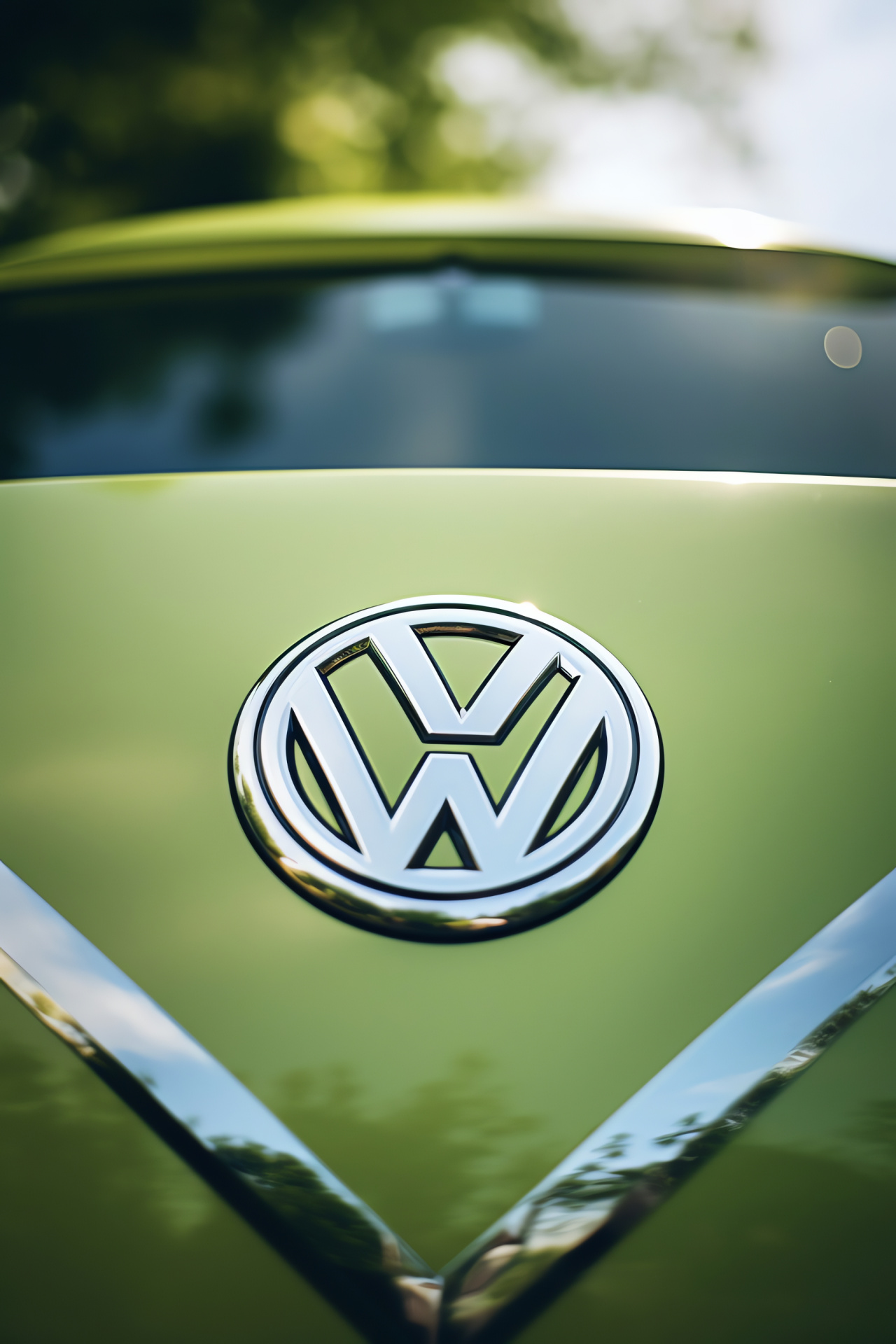 Volkswagen insignia, eco-friendly bus, bustling plaza, renewable energy transport, green tech vehicle, HD Phone Image