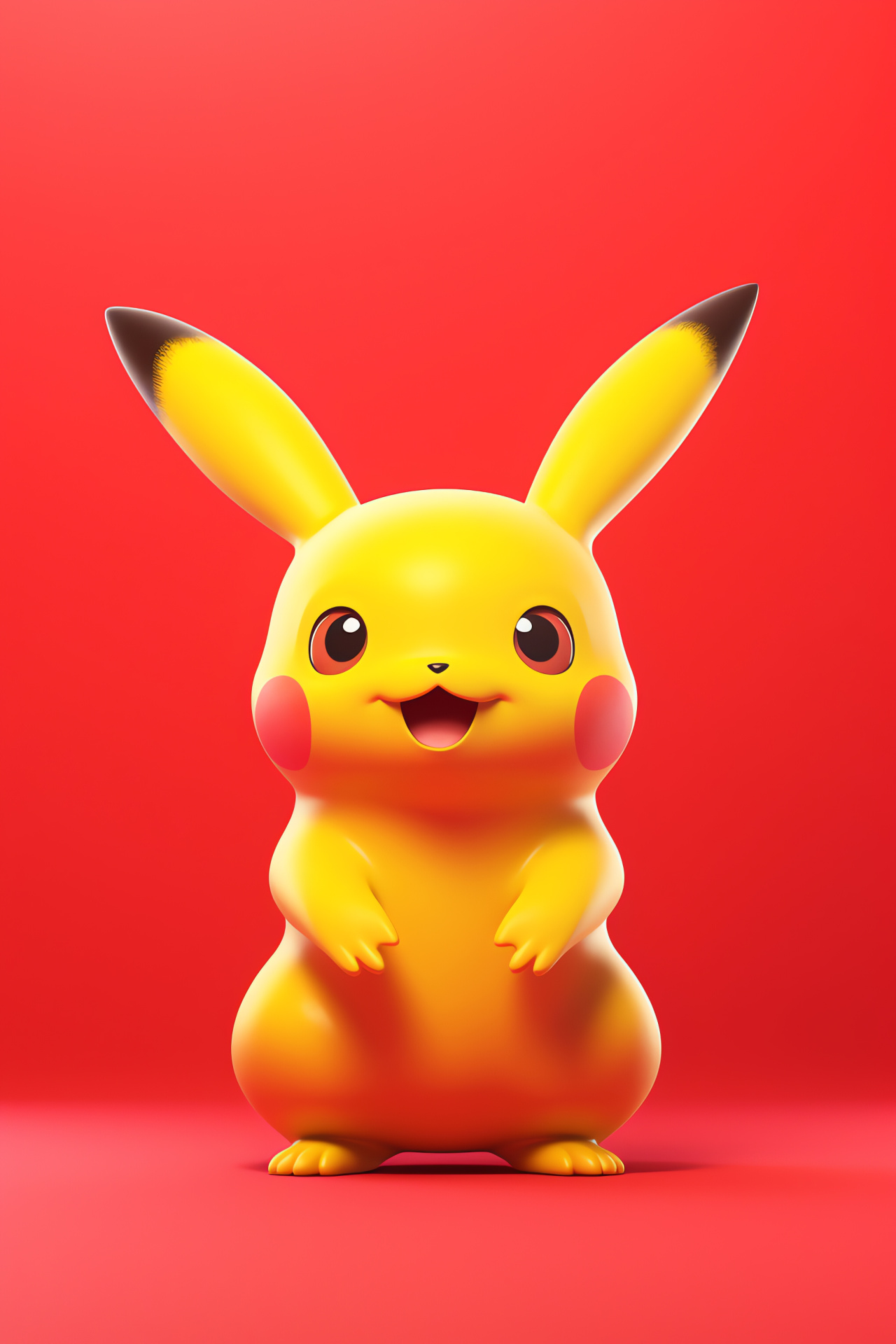 Cheeky Raichu, Pokmon universe, saturated tone fur, minimalist art, playful expression, HD Phone Image