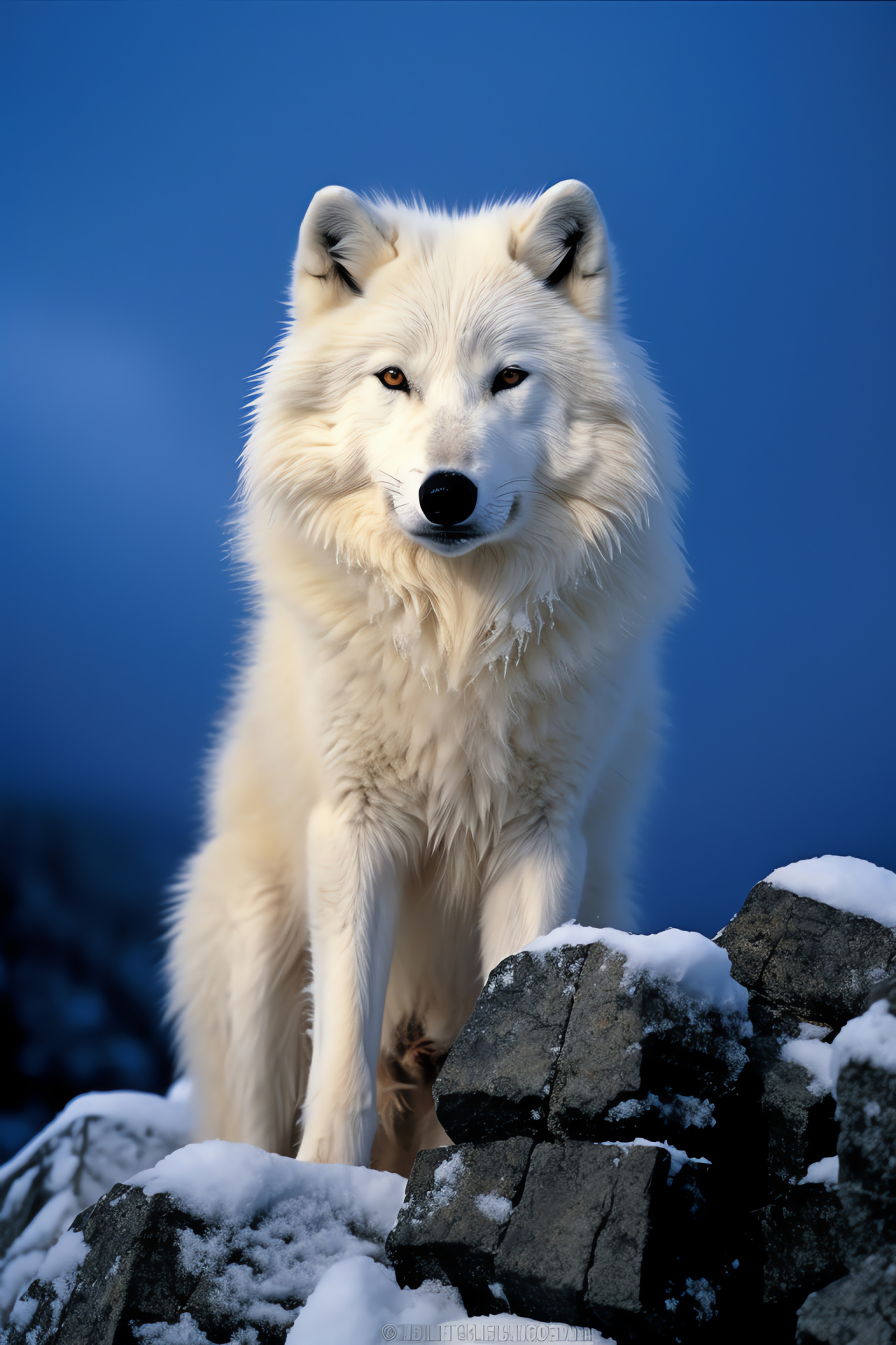 Arctic Wolf, Wild canids, Snowy habitat, Predatory animals, Wilderness survival, HD Phone Image