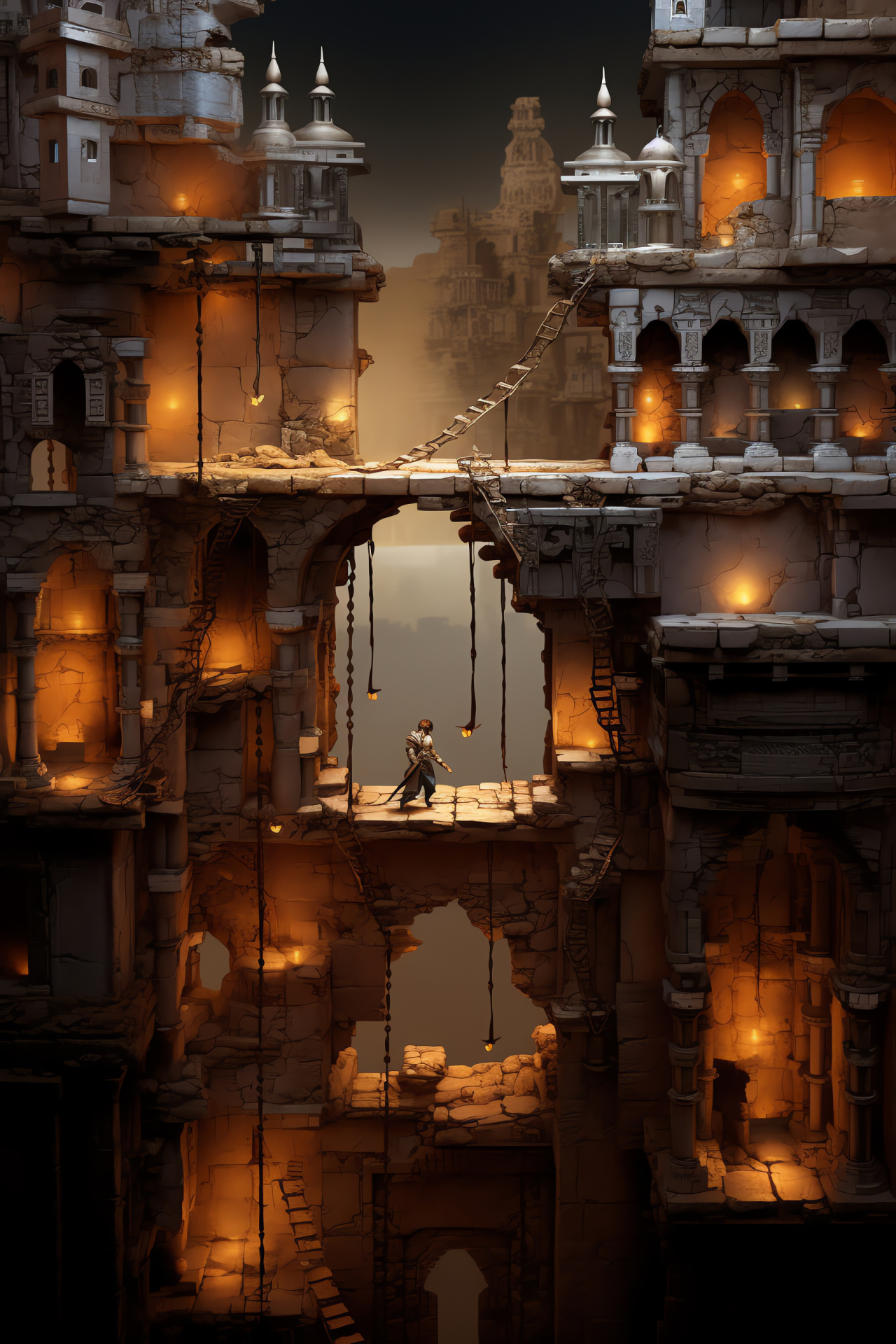 Prince of Persia The Two Thrones, Royal palace setting, Persian aesthetic architecture, Parkour-inspired action, Platform game challenge, HD Phone Image