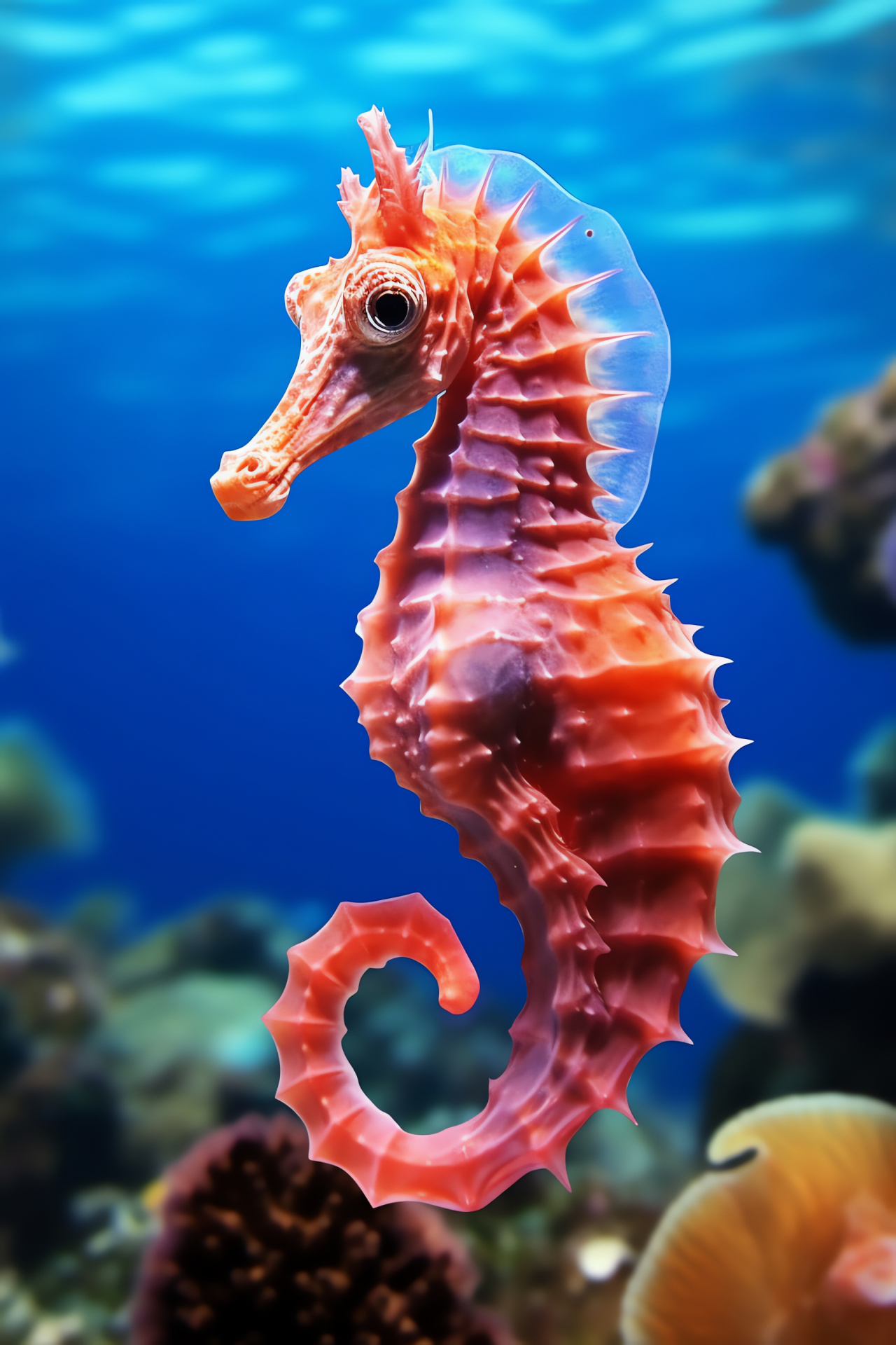 Sea Horse, ocean life, marine equine, tropical fauna, unique morphology, HD Phone Wallpaper