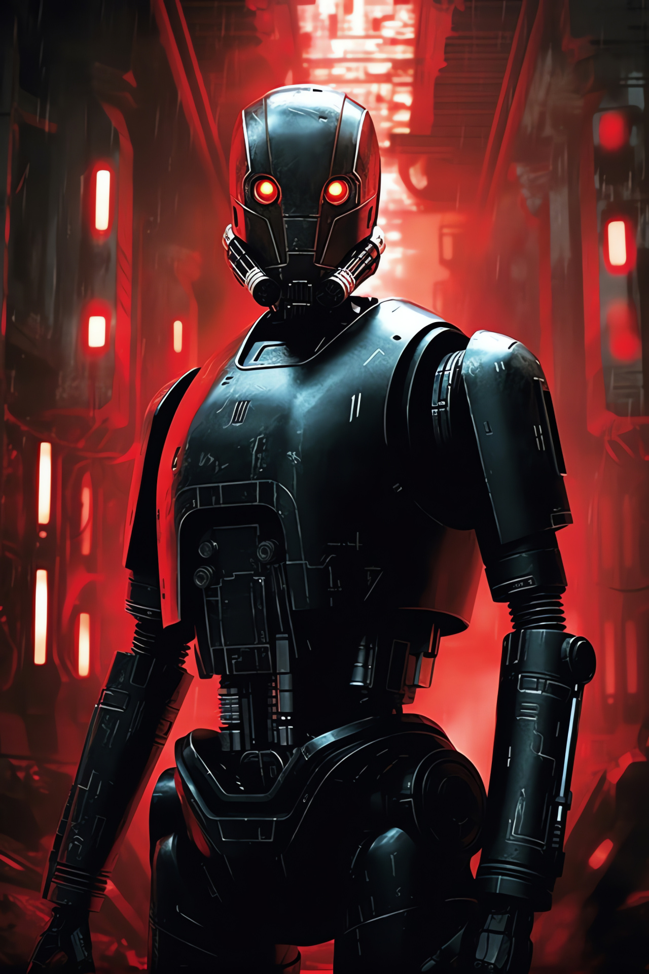 Droid companion K-2SO, Resistance headquarters, Armed readiness, Protective android, Faithful ally, HD Phone Image