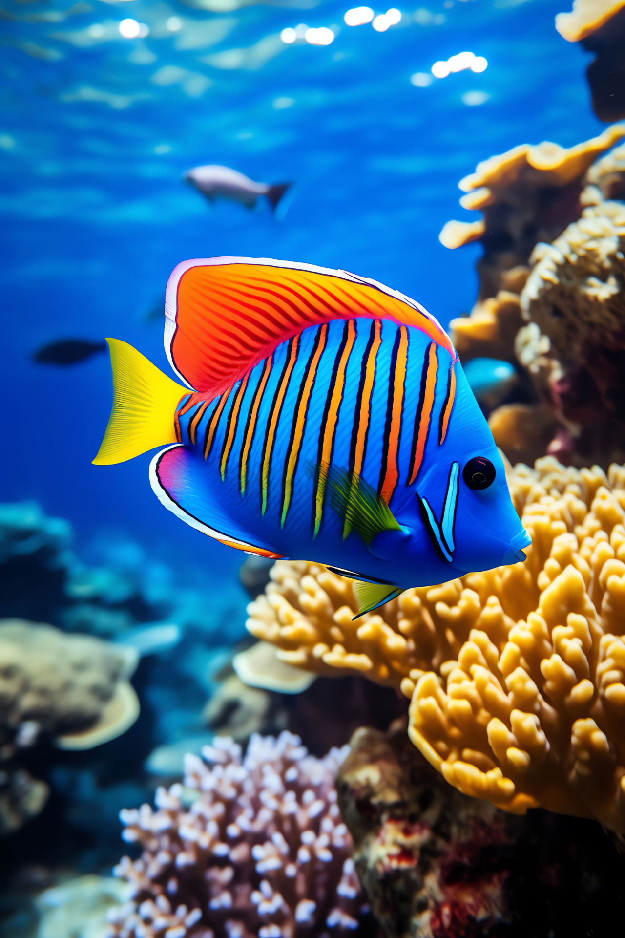 Tropical fish, Red Sea fauna, underwater ecosystem, diverse marine life, coral reef resident, HD Phone Wallpaper