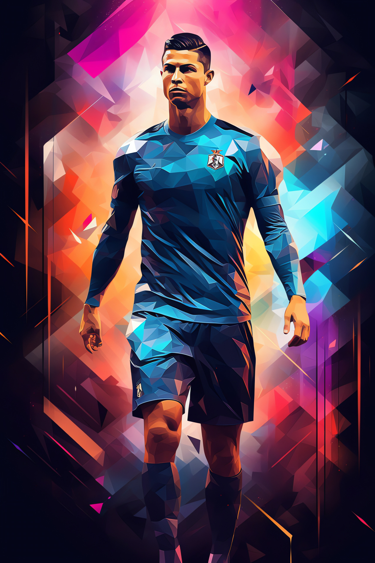 Cristiano Ronaldo, Infectious grin, Athletic prowess, Soccer legend, Dynamic patterns, HD Phone Wallpaper