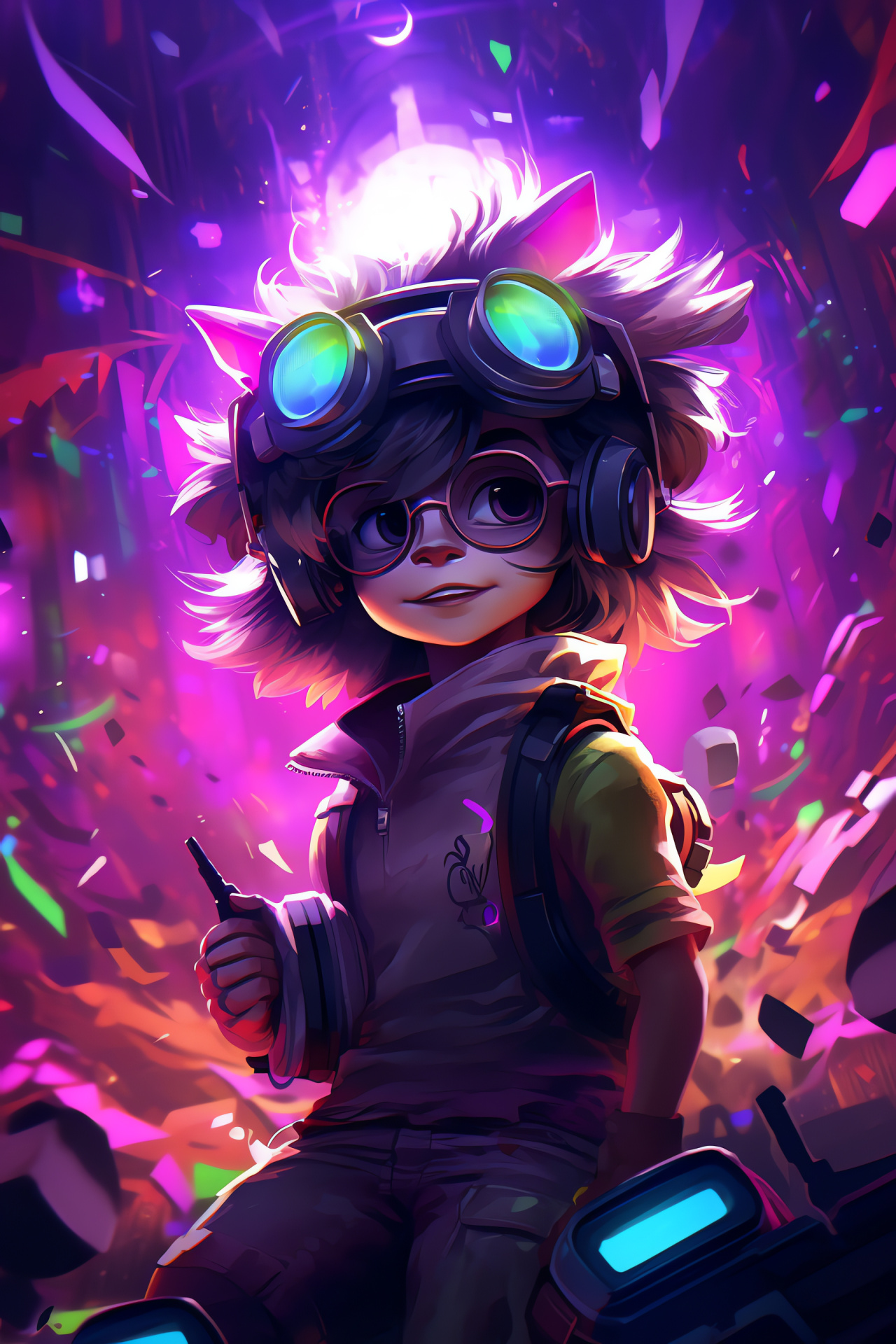 Tristana, Digital duelist, Yordle warrior, Illuminated arena, Spectral displays, HD Phone Image