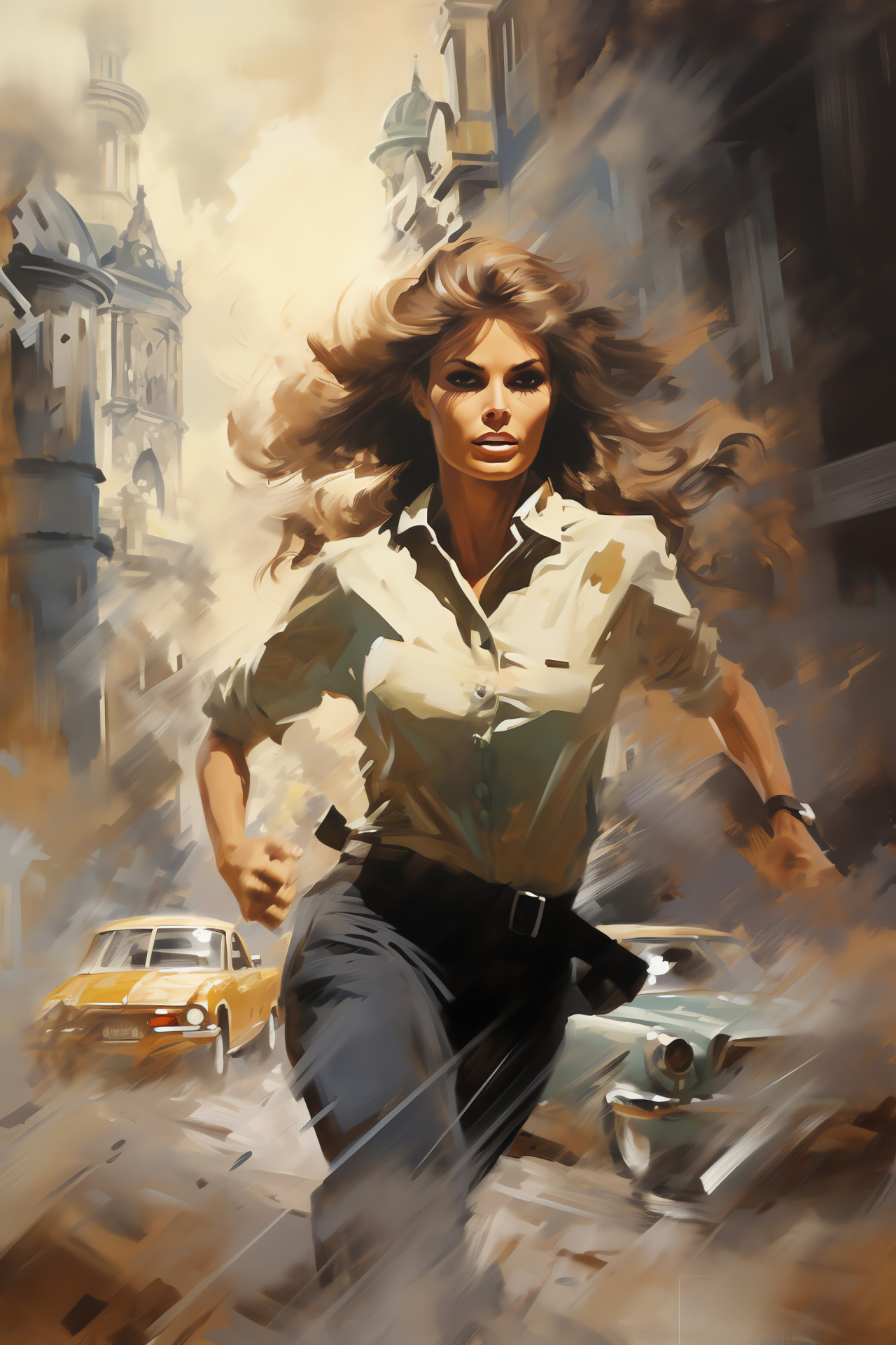 Raquel Welch film role, Emergency medical technician, Kinetic movie sequence, Speedy healthcare wagon, HD Phone Wallpaper